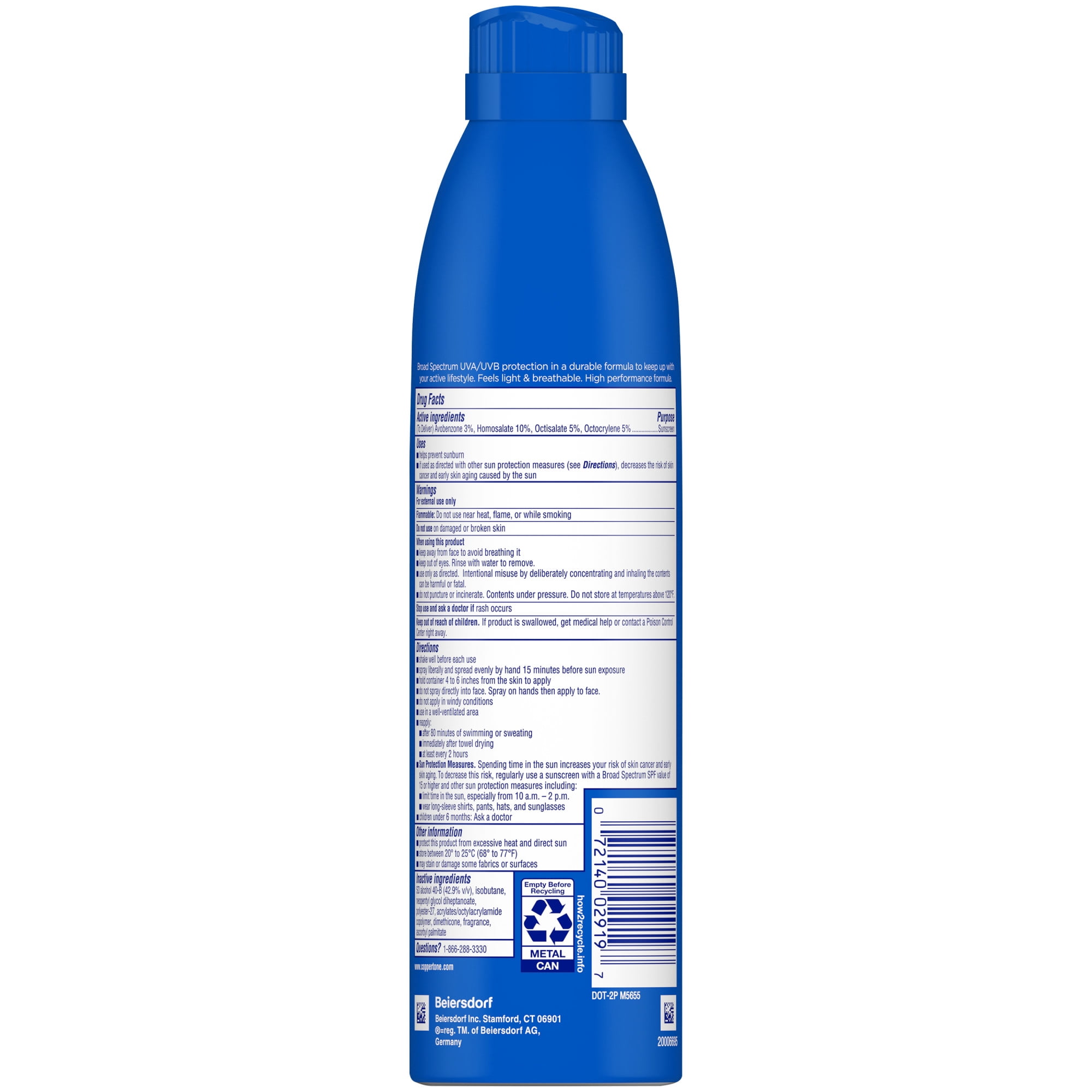 Coppertone Sport Sunscreen Spray, SPF 50 Broad Spectrum Protection (8.3 oz) ltpen