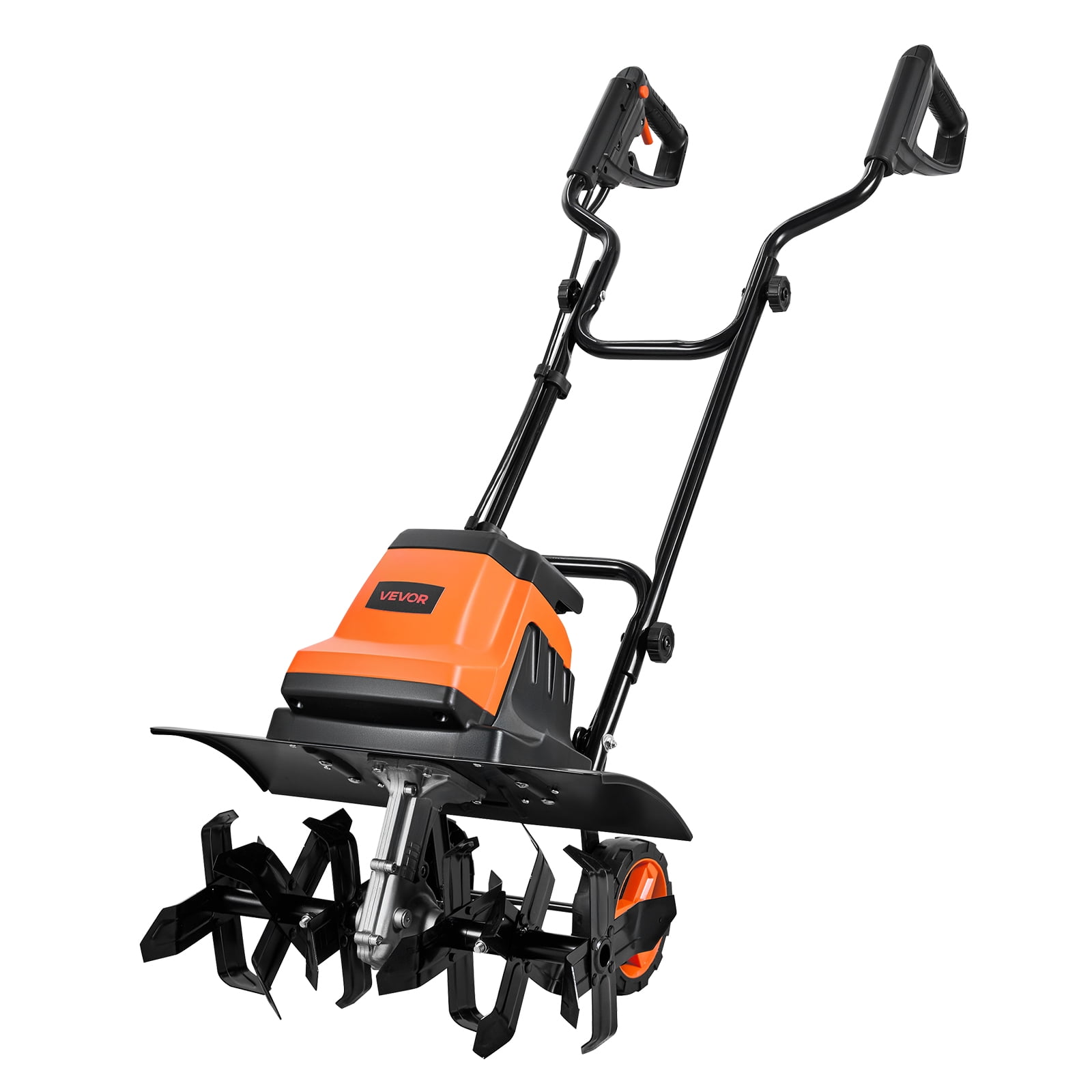 VEVOR Electric Tiller, 15-Amp Corded Garden Rototiller, 18 in Tilling Width with Heavy-Duty Steel Tines and Foldable Handle 9rf4x