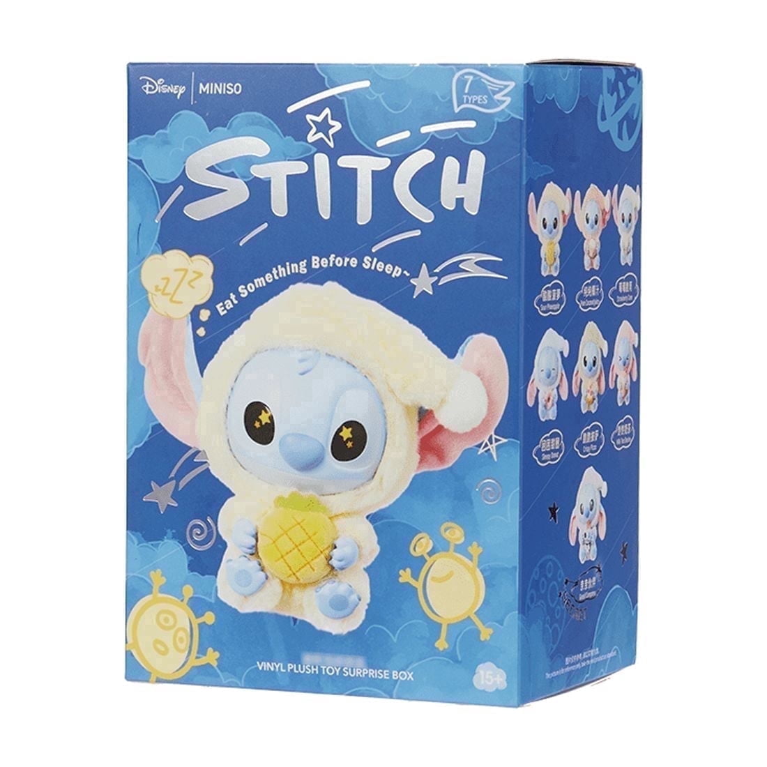 Miniso Disney Stitch Sleepy Snack Series Blind Box Plush Toy (Multicolor, 6.5 in) u3a5r