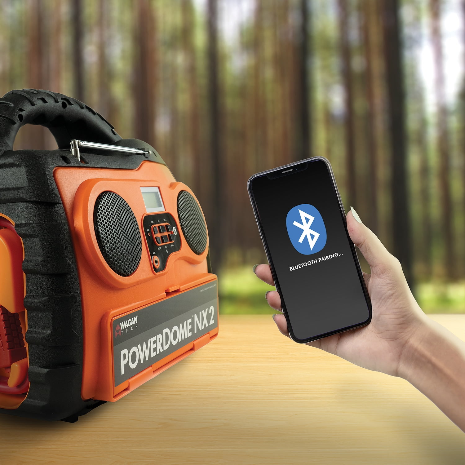 Wagan Tech Power Dome NX2 Portable Jump Starter and Air Compressor (Orange, 12V) 5gfy4