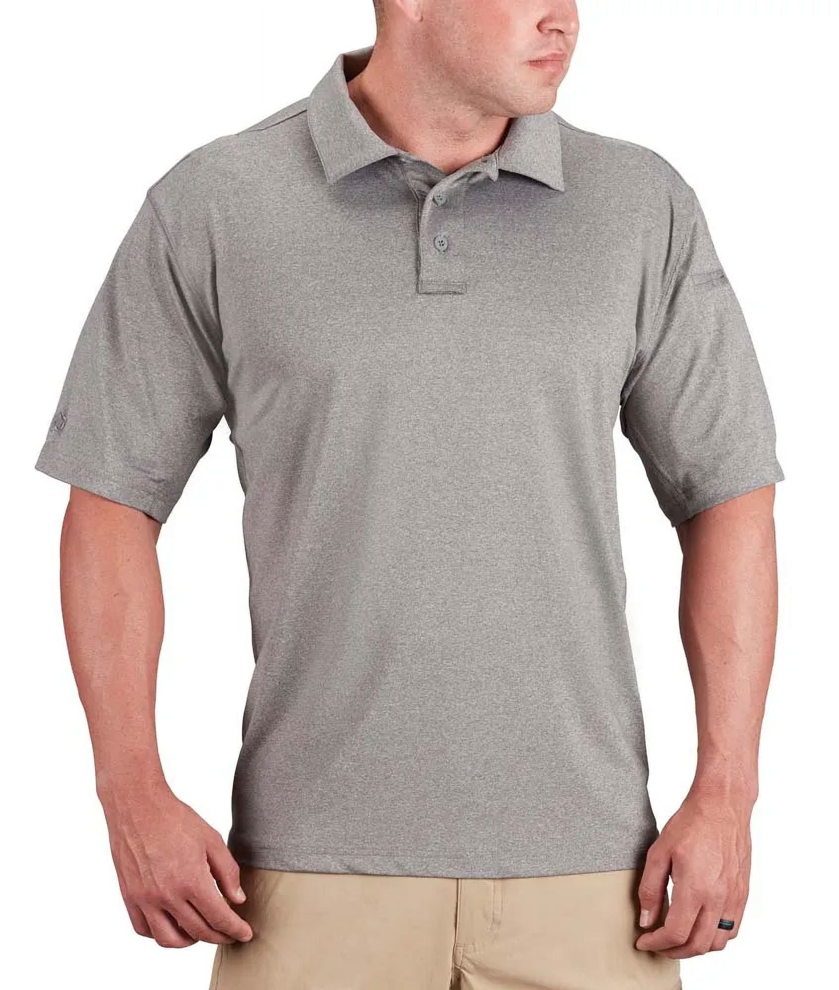 Propper Men's Edgetec Short Sleeve Polo Shirt Moisture-Wicking Tactical Workwear (Grey, Large) bwkxp