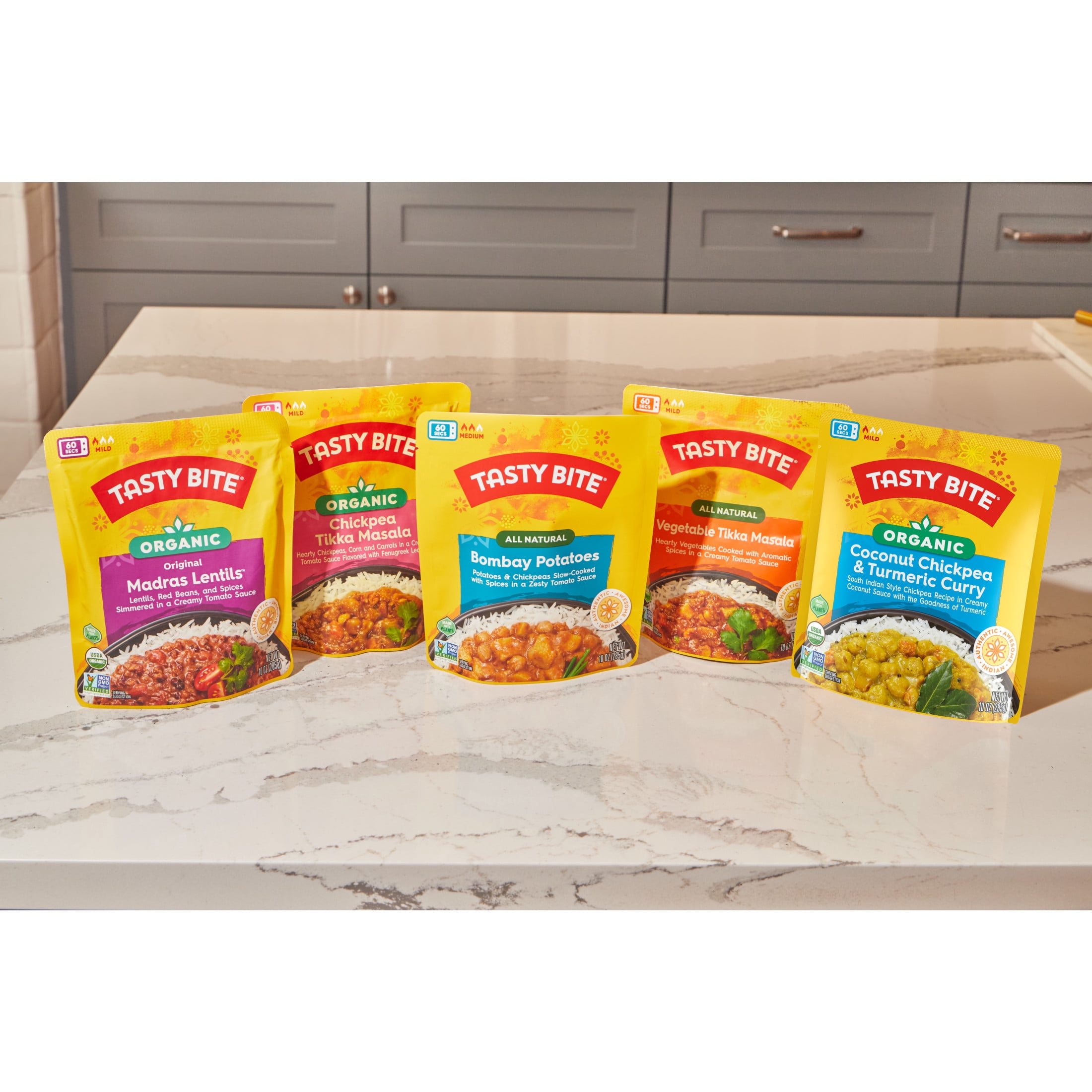 Tasty Bite Organic Coconut Chickpea & Turmeric Curry, Ready-to-Heat Meal (2 Pack, 10 oz) olh4b