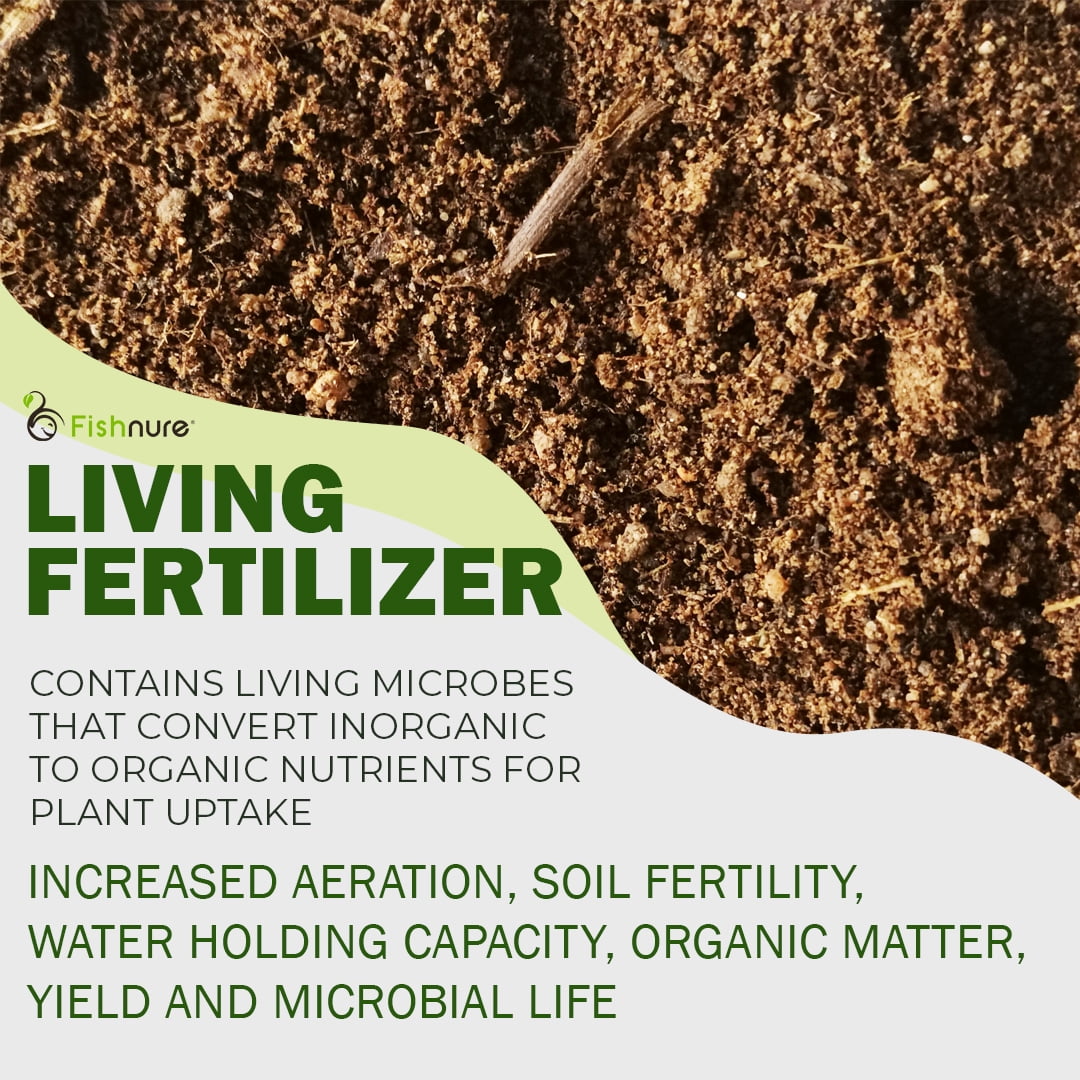 Fishnure Organic Compost Fertilizer for Indoor and Outdoor Plants (8 lb) px1yy