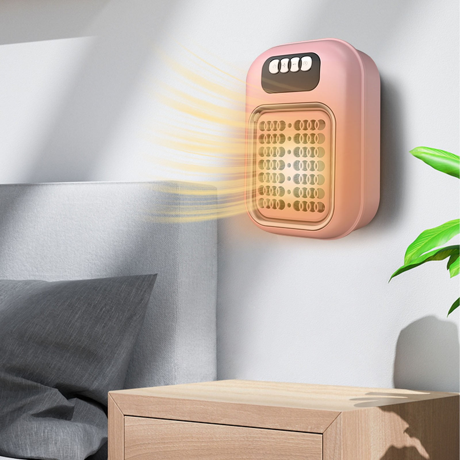 PLPPYFS 600W Portable Electric Space Heater for Home and Office (Pink, 1 Unit) i935k