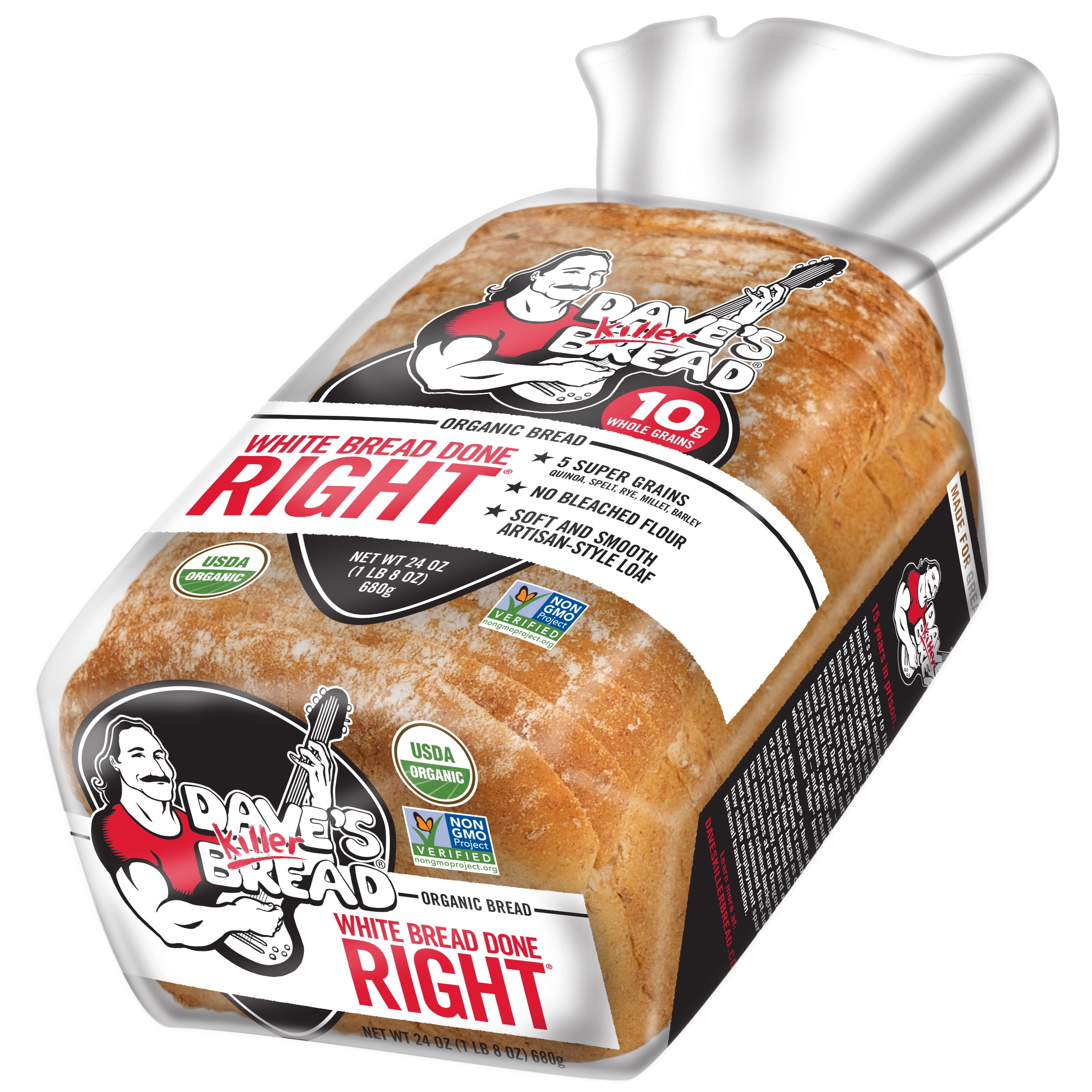 Dave's Killer Bread White Bread Done Right Organic Sliced Bread (White, 24 oz) wm2ew