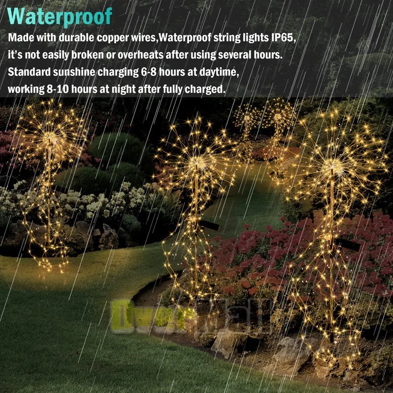 Purely Elizabeth Solar LED String Lights Outdoor Garden Christmas Decor with Remote (33 ft) 8ne0r