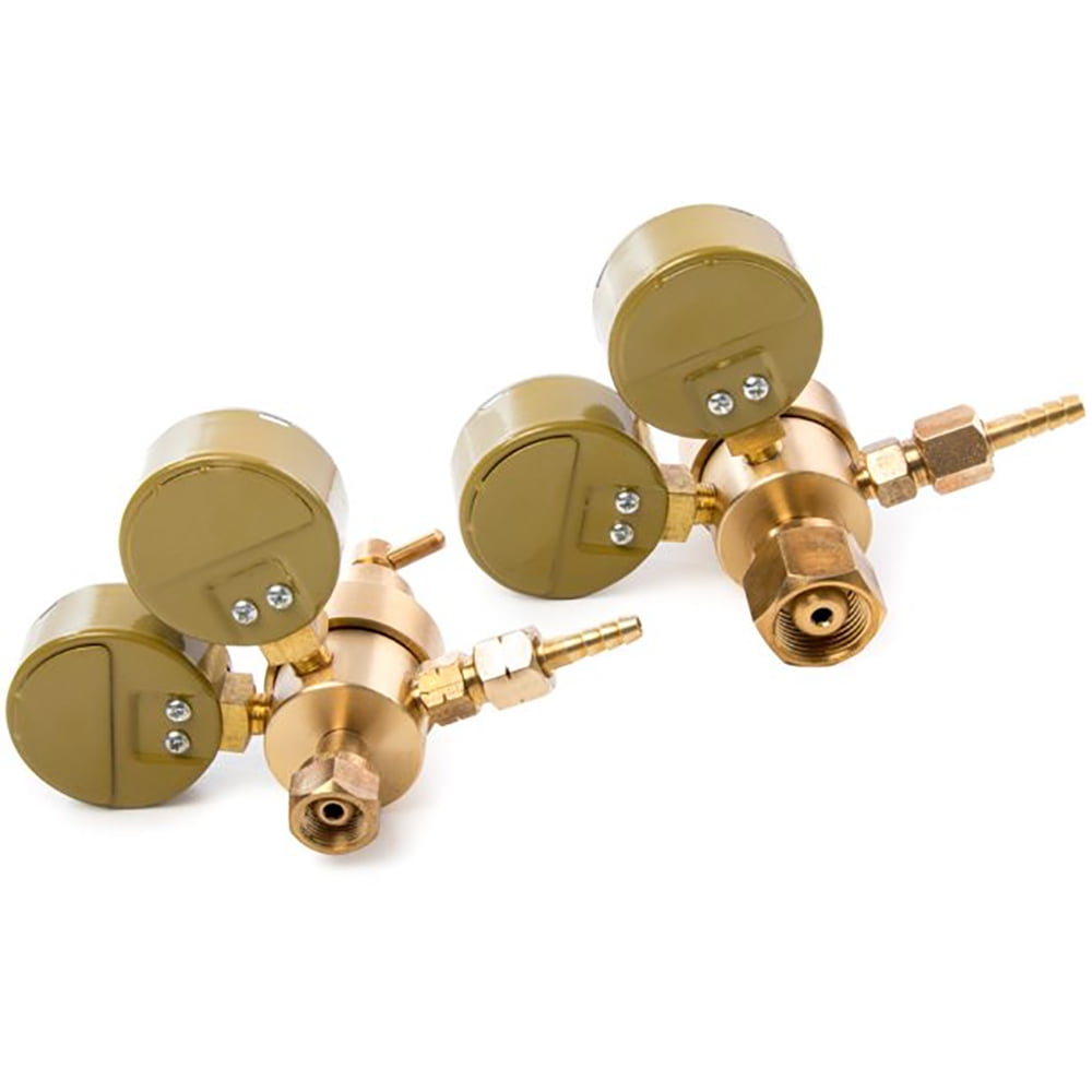 iMeshbean Dual Gauge Oxygen and Acetylene Regulator Set for Welding and Cutting (Solid Brass, CGA540 and CGA200 Fittings) orpr6