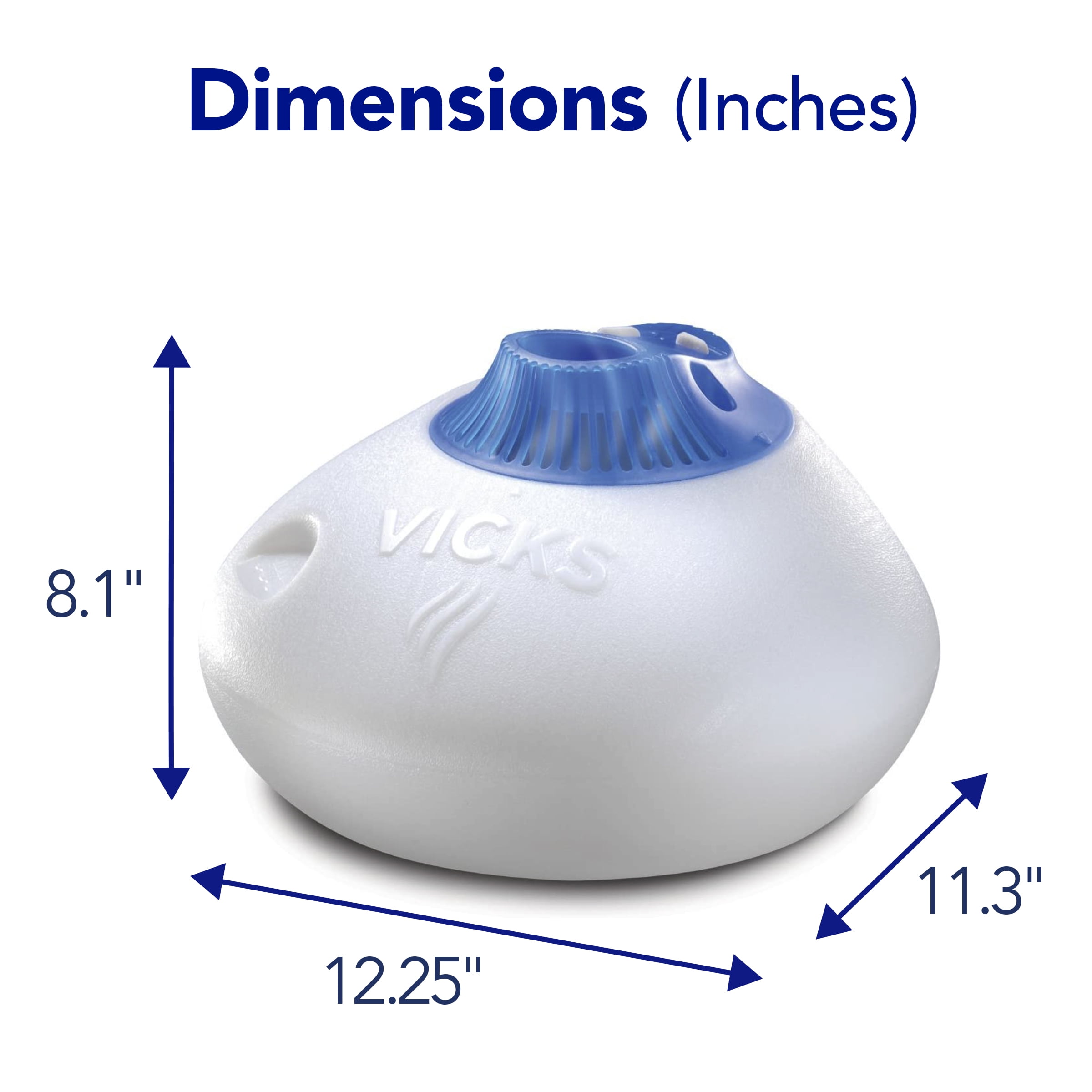 Vicks Warm Steam Vaporizer Humidifier with Night Light (White, 1.5 gal) xbk7s