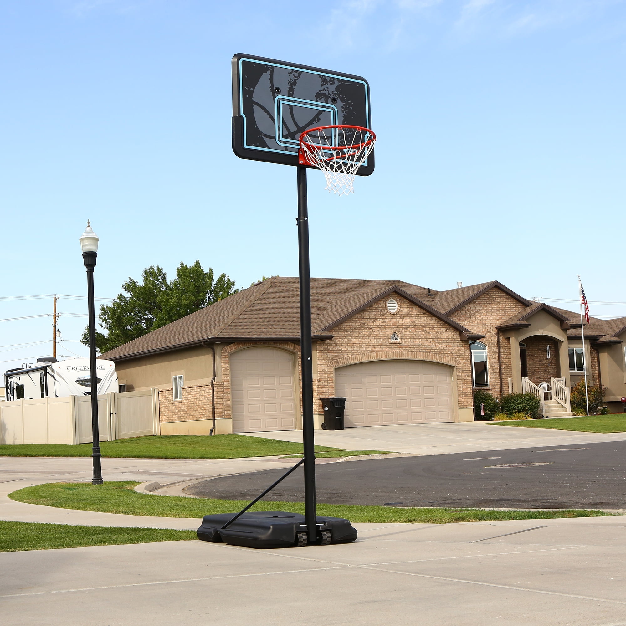 Lifetime 44-Inch Impact Portable Basketball Hoop System with Telescoping Height Adjustment (44 in) tnieo