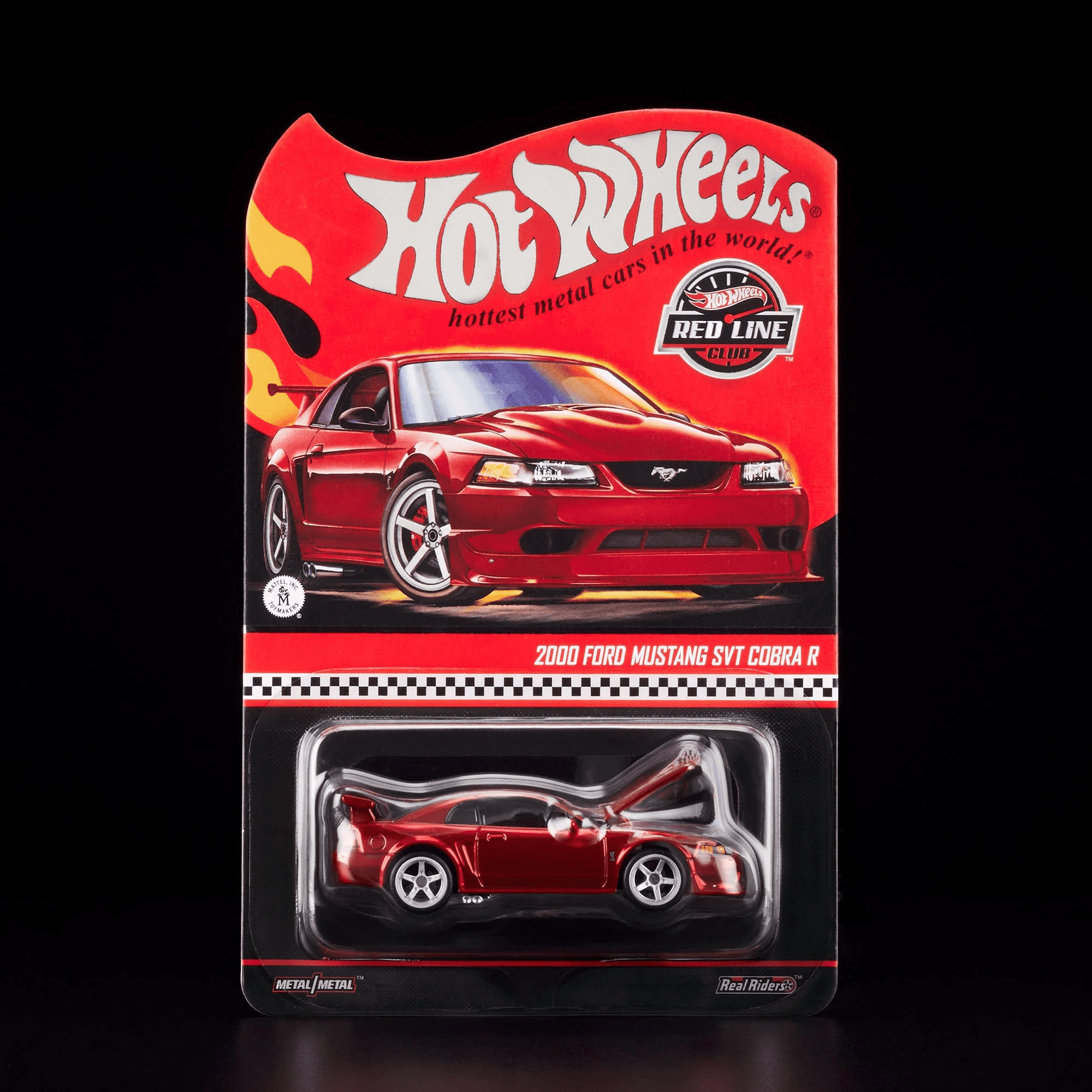 Hot Wheels RLC Exclusive 2000 Ford Mustang SVT Cobra R Diecast Car (Red, 1:64 Scale) obkab