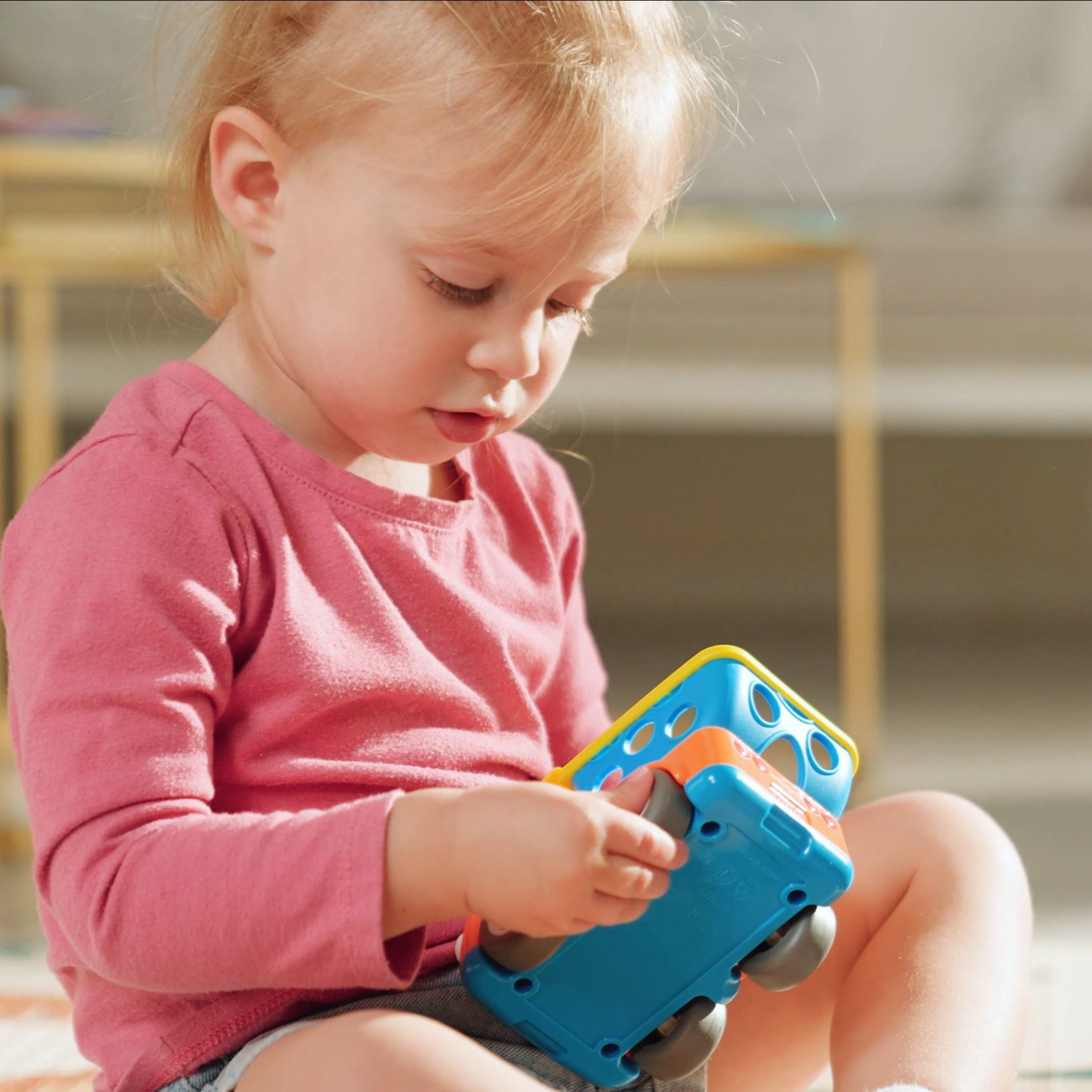 Nuby Play Pals Rattle Truck Sensory Toy for Infants (Multi-Color, 1 Pack) jfkl3