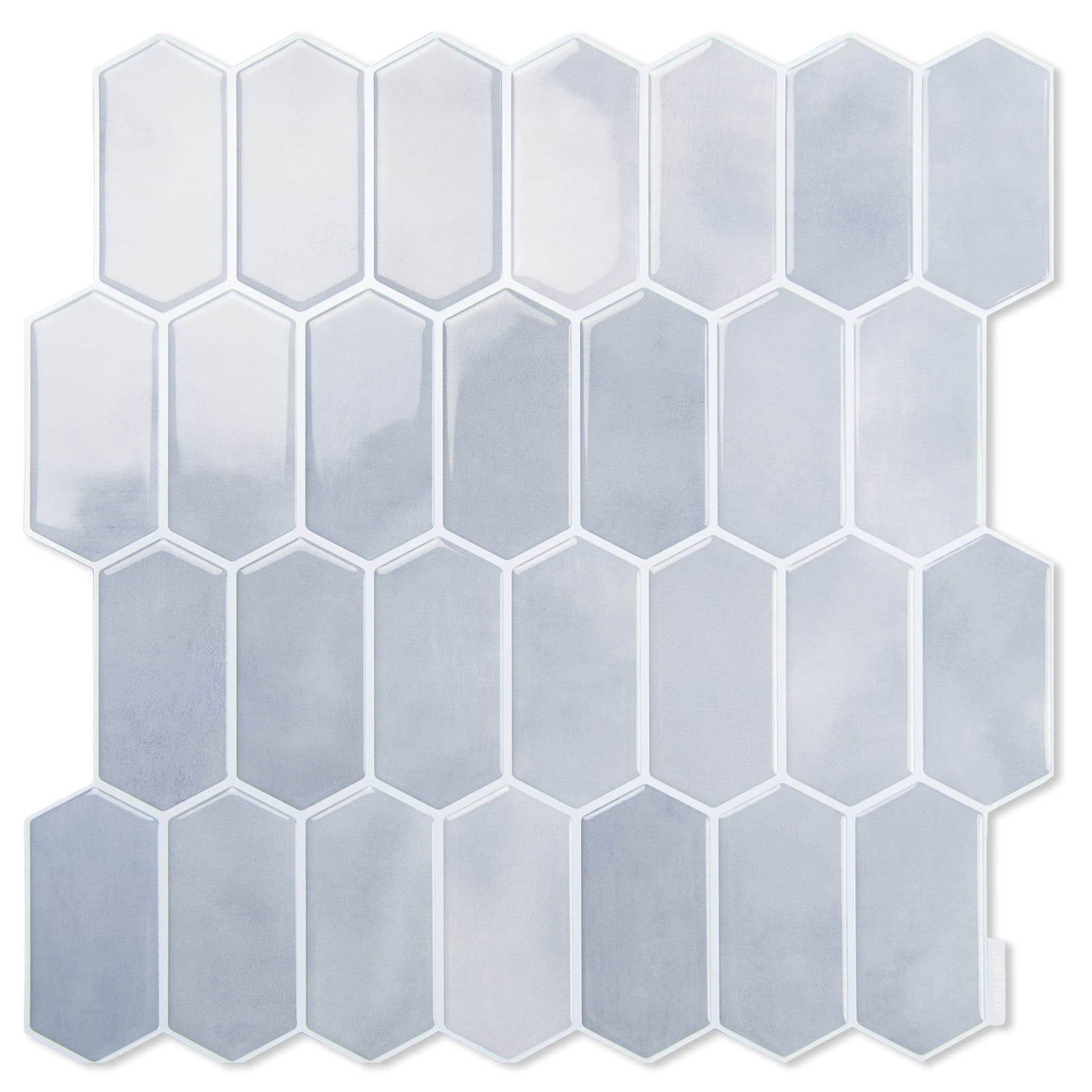 Art3dwallpanel Peel and Stick Backsplash Tiles, Heavy-Duty Self-Adhesive Vinyl Wall Decor (Blue, 10 Pack, 12 in x 12 in) jepdc
