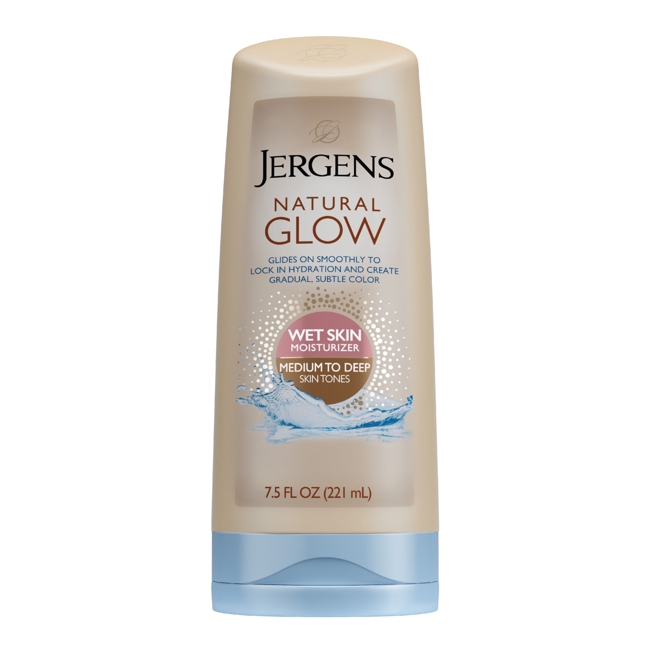 Jergens Natural Glow Wet Skin Moisturizer In-Shower Self Tanner (Medium to Tan, 7.5 fl oz) 5cr2u