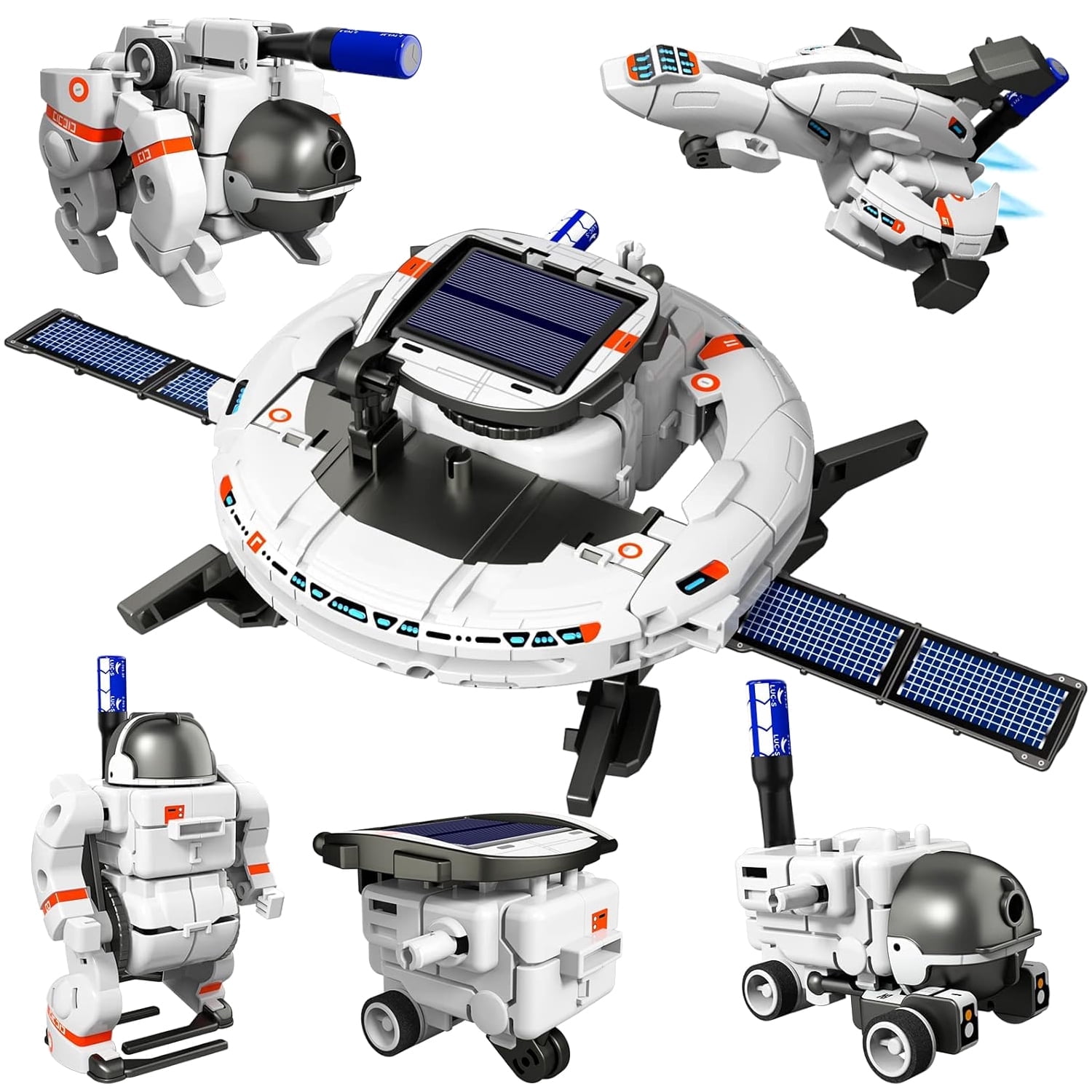 Rirool 6-in-1 Solar Robot STEM Building Kit, DIY Educational Science Project for Kids (201 Pieces) m0oh2