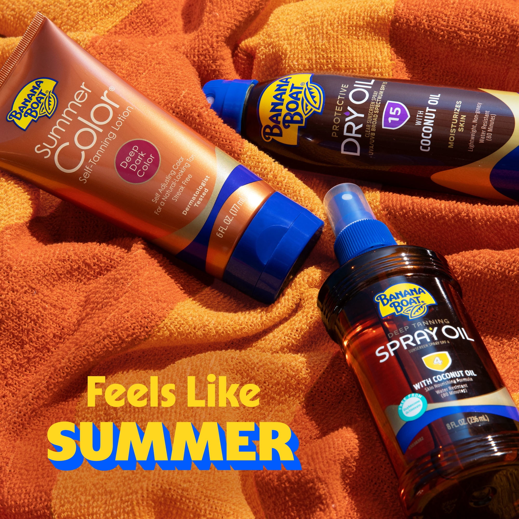 Banana Boat Dry Oil Sunscreen Spray, Broad Spectrum SPF 15, Lightweight & Water Resistant (9.5 oz) ocdw6