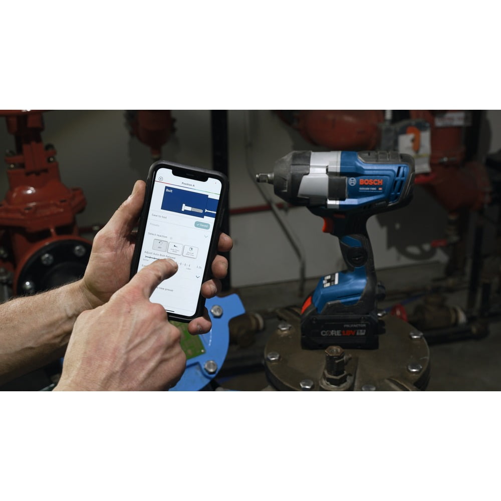 Bosch GDS18V-740CB14-RT PROFACTOR Brushless Cordless Impact Wrench Kit with Friction Ring (8 Ah Battery, 1/2 in) j8782