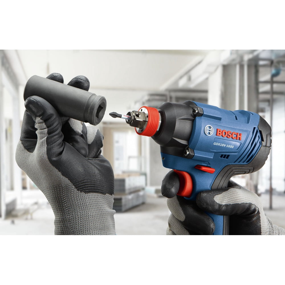 Bosch GDX18V-1600B12-RT Freak 18V Cordless Two-In-One Impact Driver Kit (Refurbished, 2 Ah) l3v8a