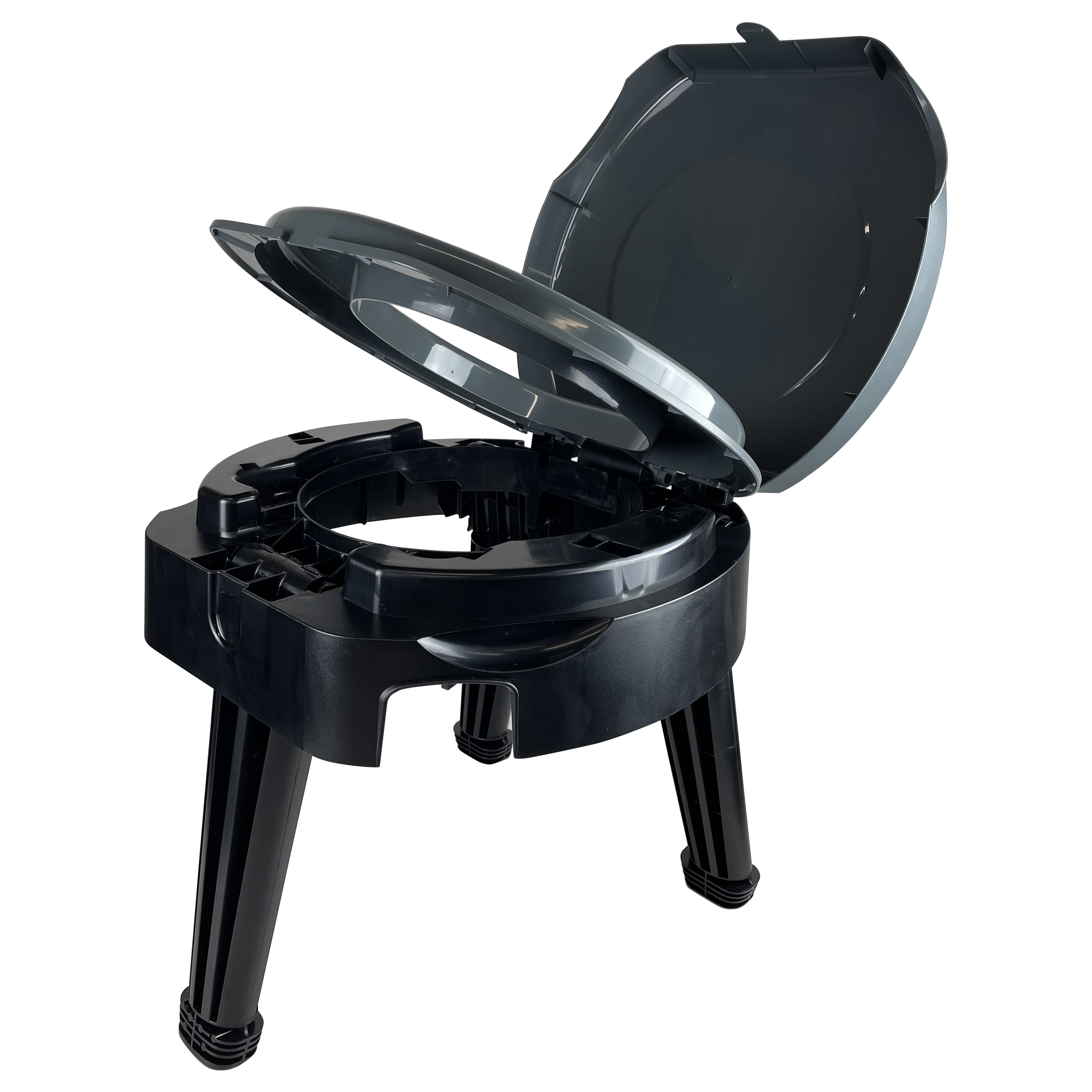 Ozark Trail Folding Portable Toilet for Camping and Outdoor Use (13 in Height, 300 lb Capacity) xlmez
