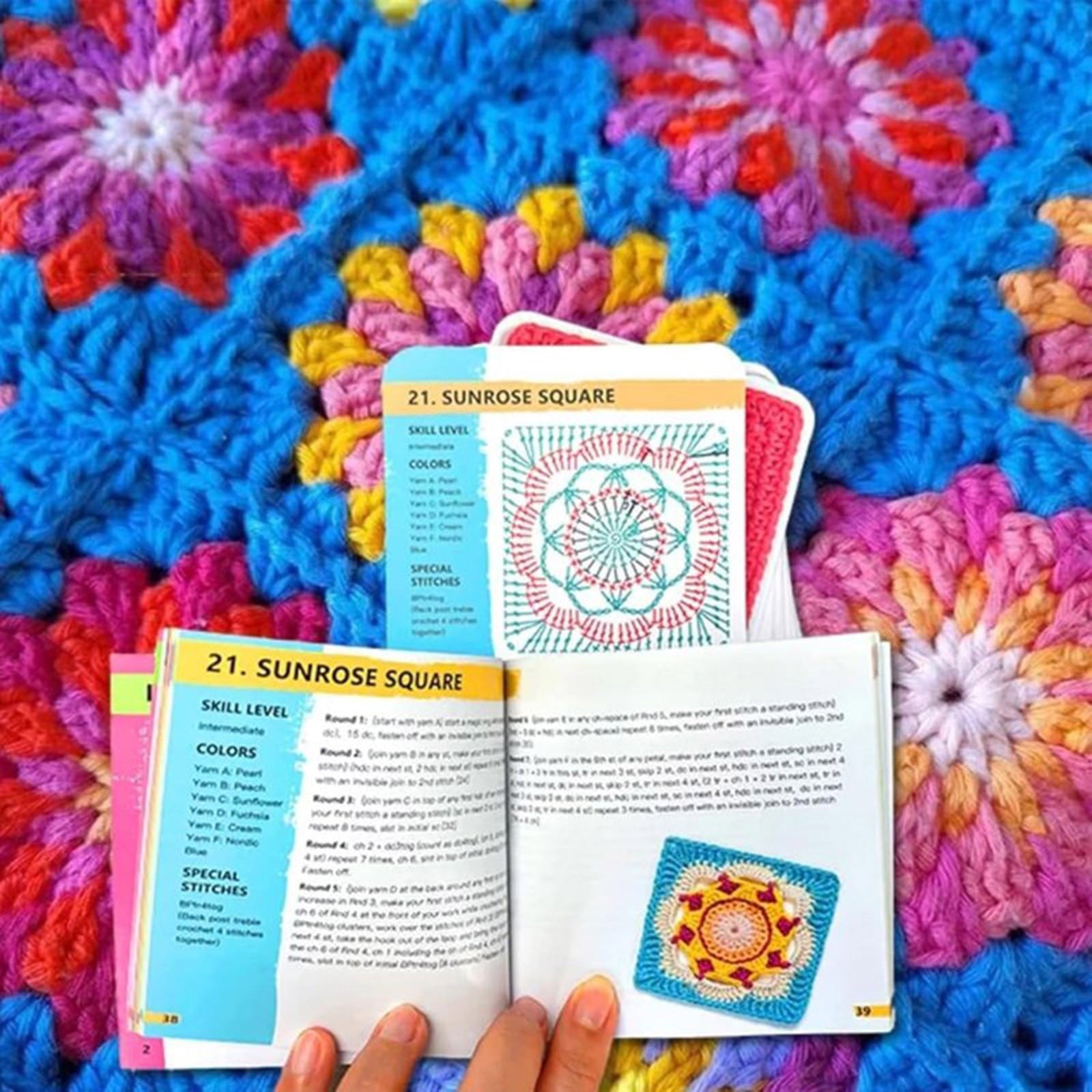 Betiyuaoe Granny Square Crochet Pattern Card Kit (50 Designs, Mix and Match Guide) 0ny0t