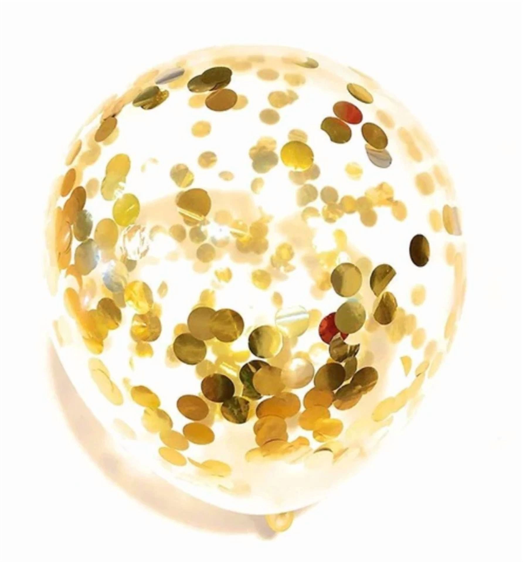 KLYNE 50th Anniversary Gold Confetti Balloons (Gold, 12 in, 12 Pack) cu2ej