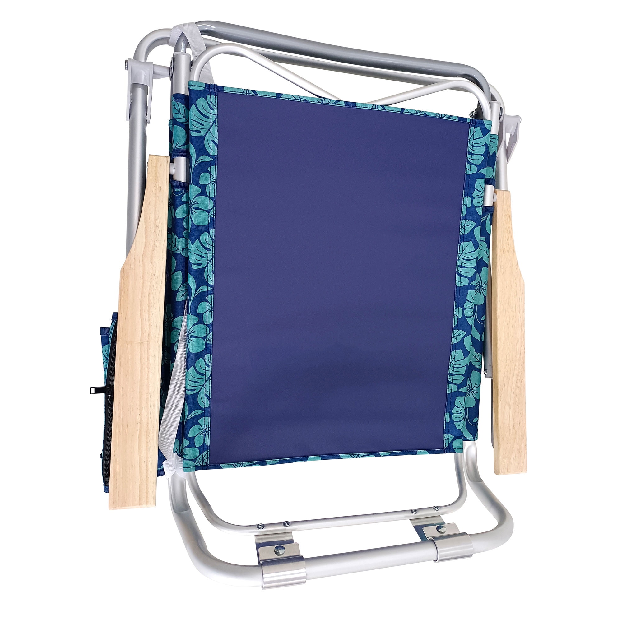 Bliss Hammocks Folding Beach Chair with Canopy and Cup Holder (Blue Flower, 275 lb Capacity) 7wkp9