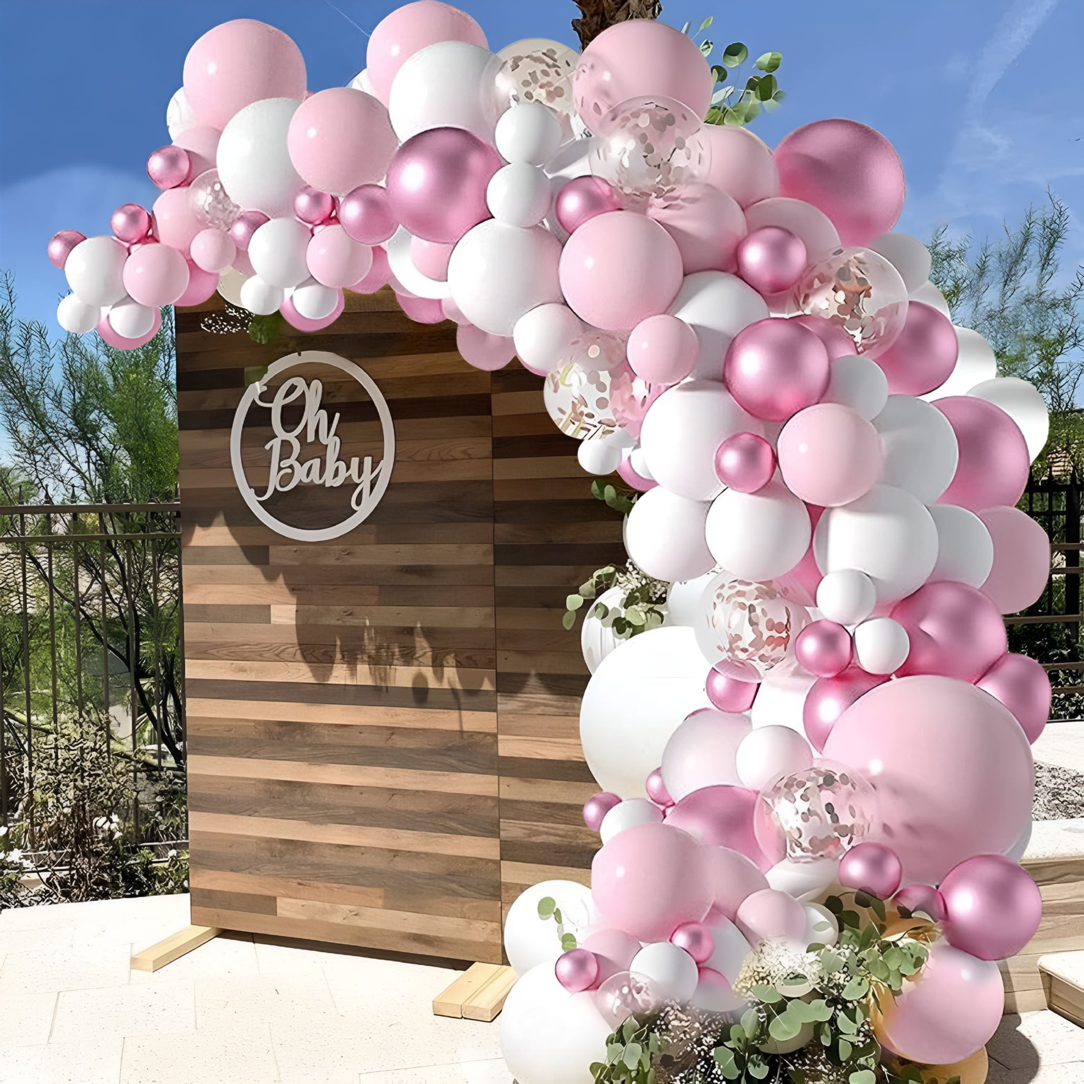 CCOCC Balloon Arch Kit DIY Party Decorations (Pink, 104-Piece Set) yzuqt
