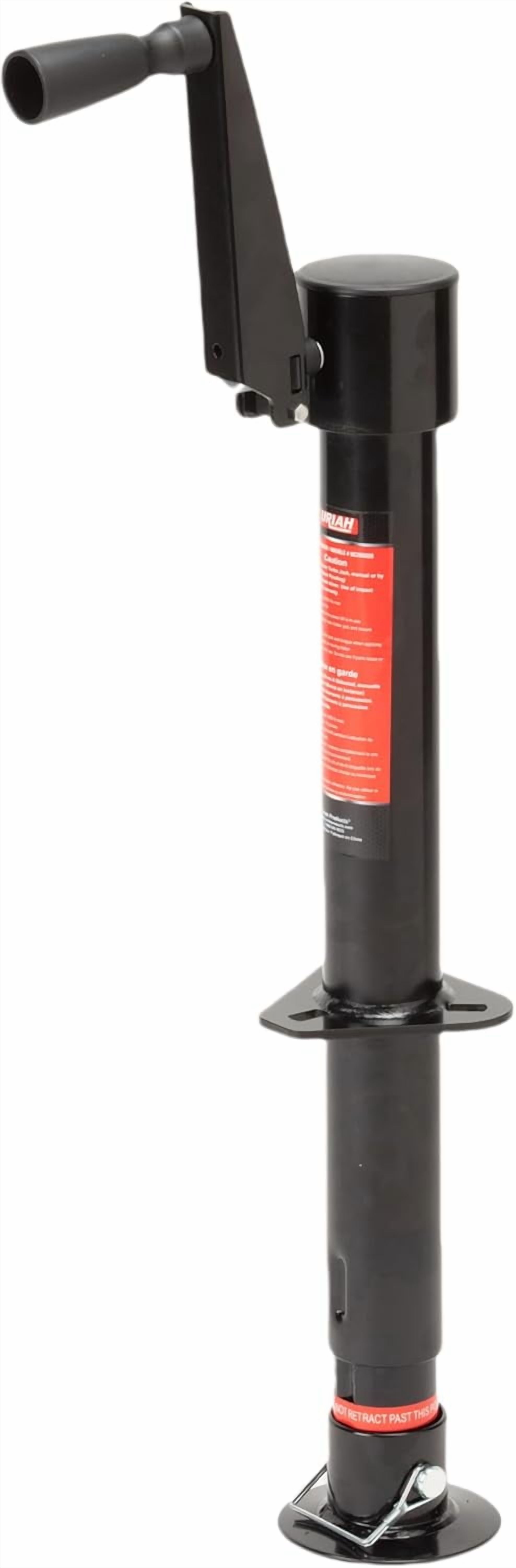 Uriah Products A-Frame Turbo Trailer Jack, Heavy-Duty Manual or Drill-Powered Tongue Jack (Black, 2,000 lb) kvmcv