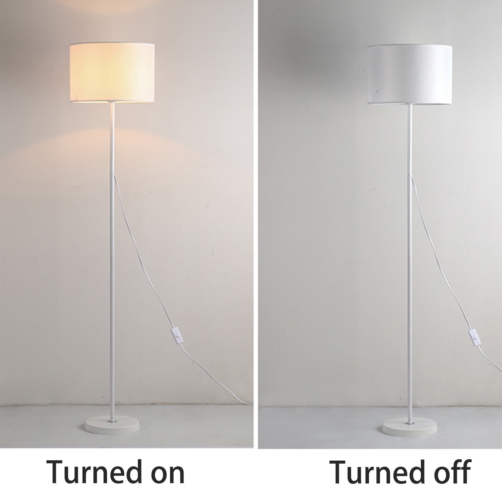 Susuzi 60 inch Adjustable LED Floor Lamp, Dimmable Standing Light for Living Room and Bedroom (White, 60 in) q09p7