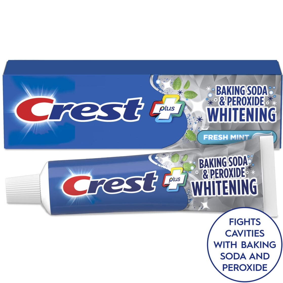 Crest Plus Baking Soda & Peroxide Whitening Toothpaste, Fresh Mint (12 Pack, 5.7 oz) cwl9c