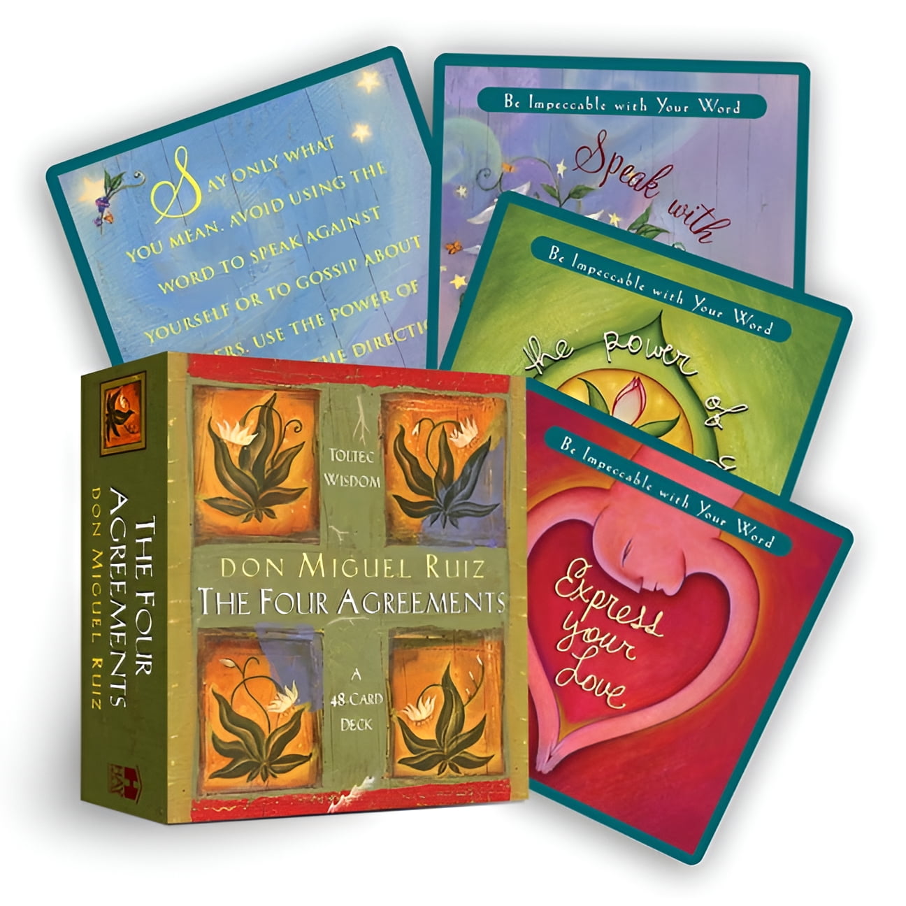 Miguel Don Ruiz Four Agreements Cards (49 Page Paperback Deck) gzoy3
