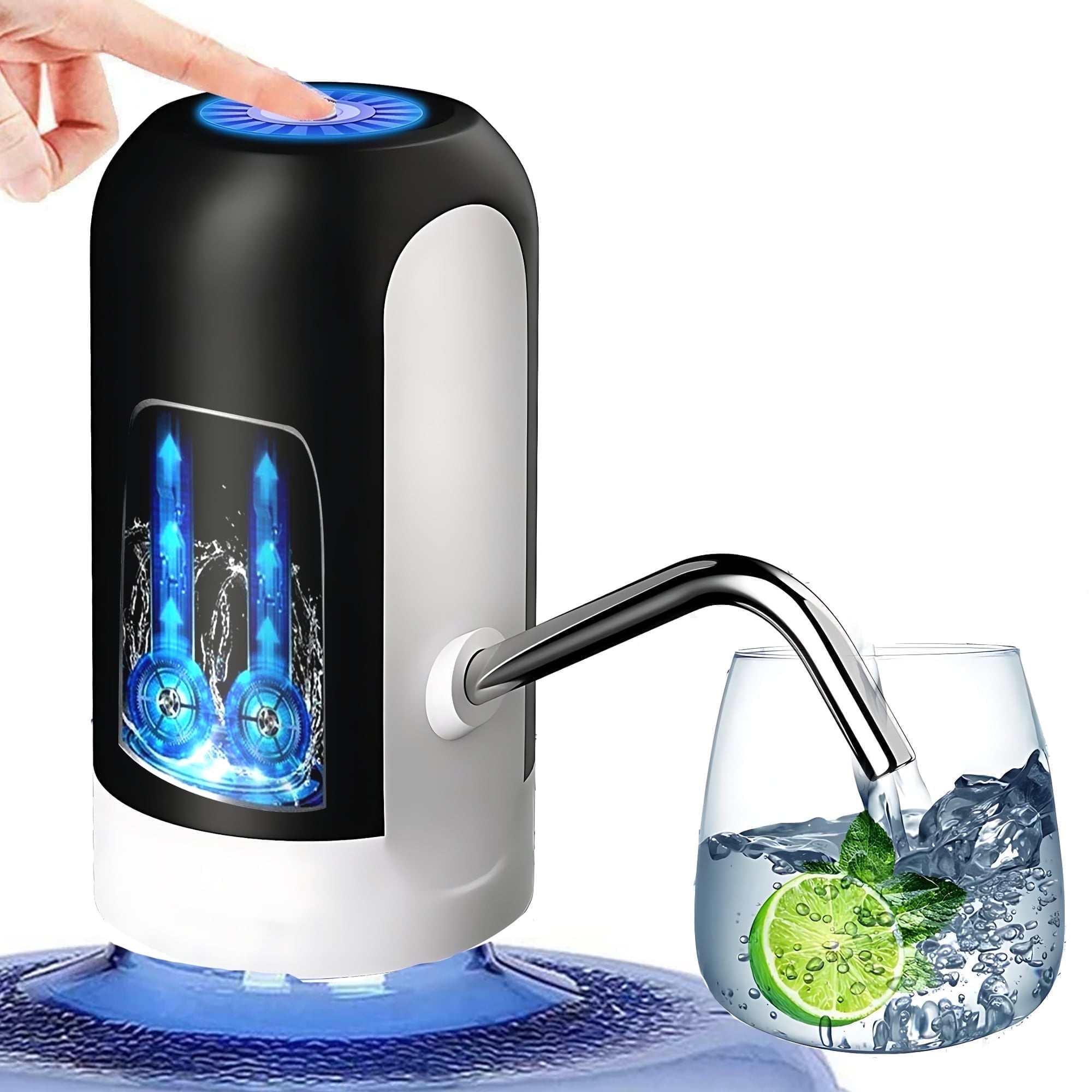 Sentryse Automatic Electric Water Pump Dispenser (Black, 5 Gallon) 08ims