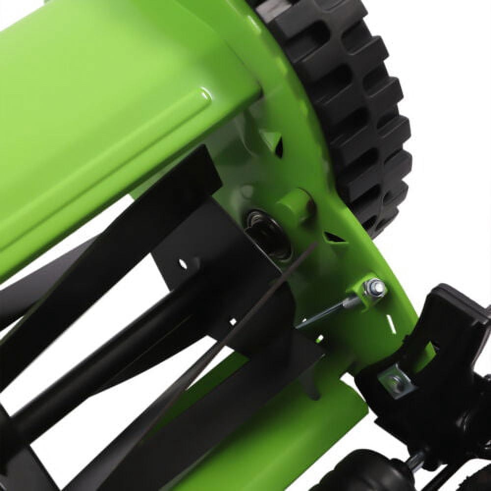 Generic Manual Reel Lawn Mower 5-Blade Push Walk Behind (Green, 12 in Cutting Width) bkmju