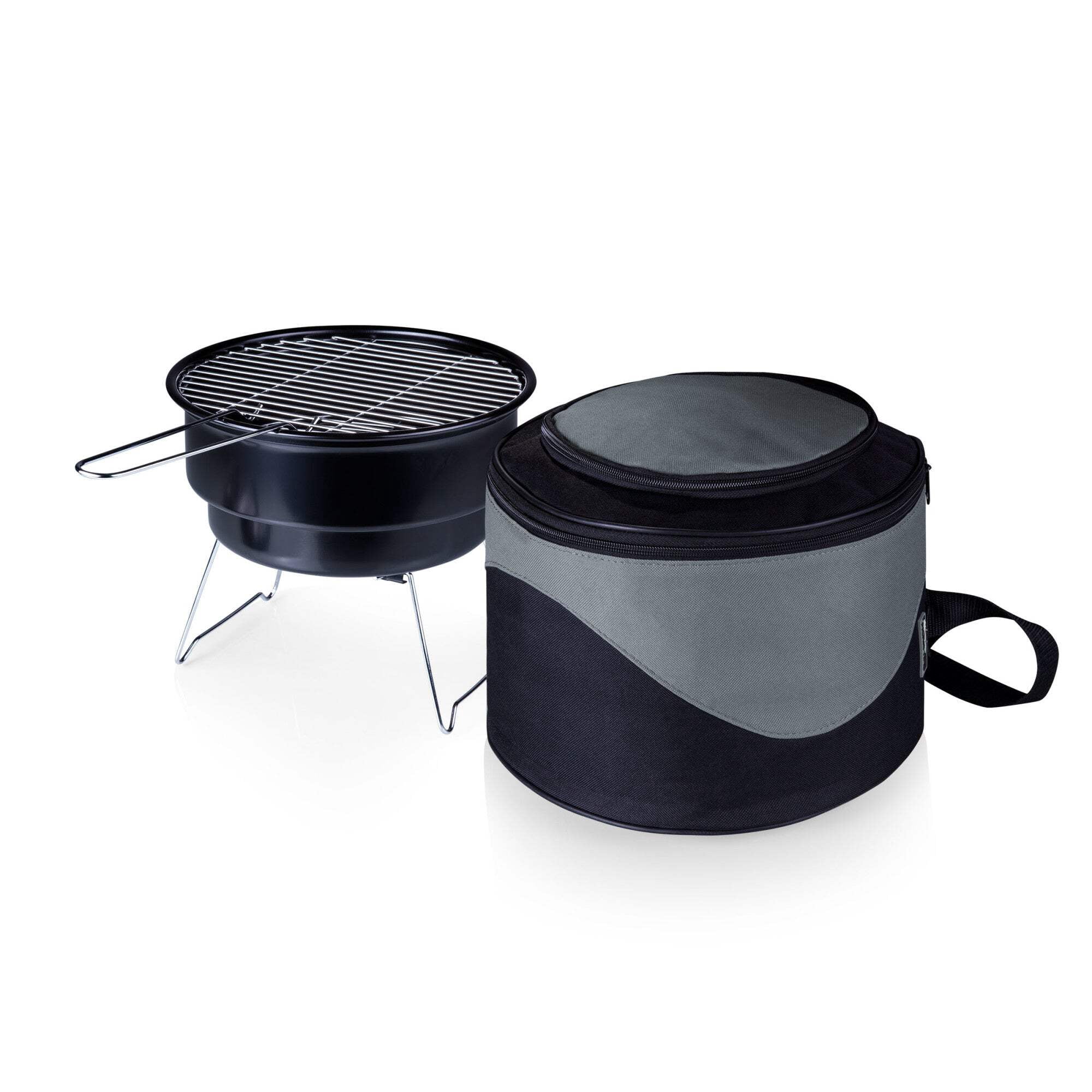 Oniva Caliente Portable Charcoal Grill and Cooler Tote (Black, 12 in x 12 in) tlda2
