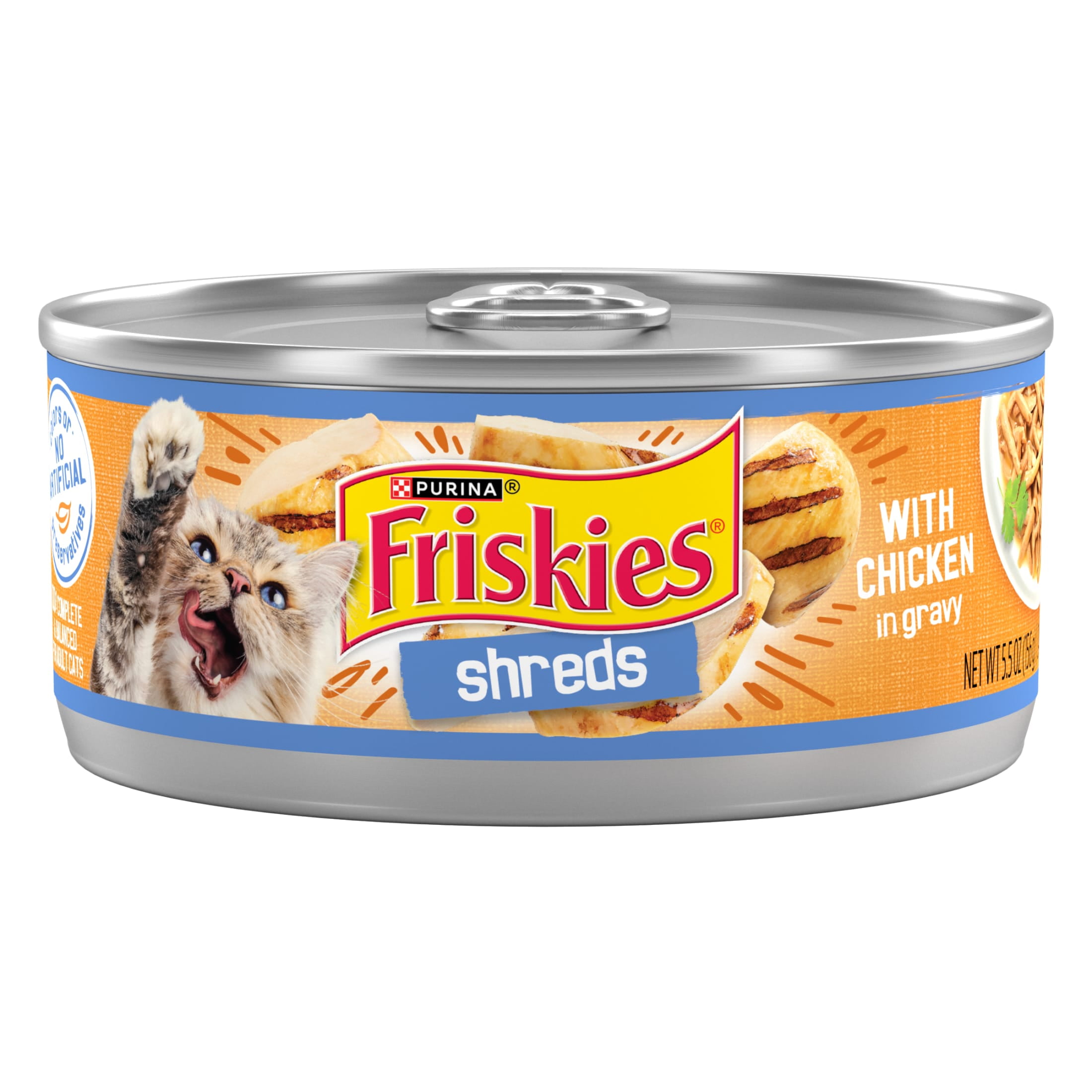 Friskies Shreds Chicken in Gravy Wet Cat Food (5.5 oz) lb0me