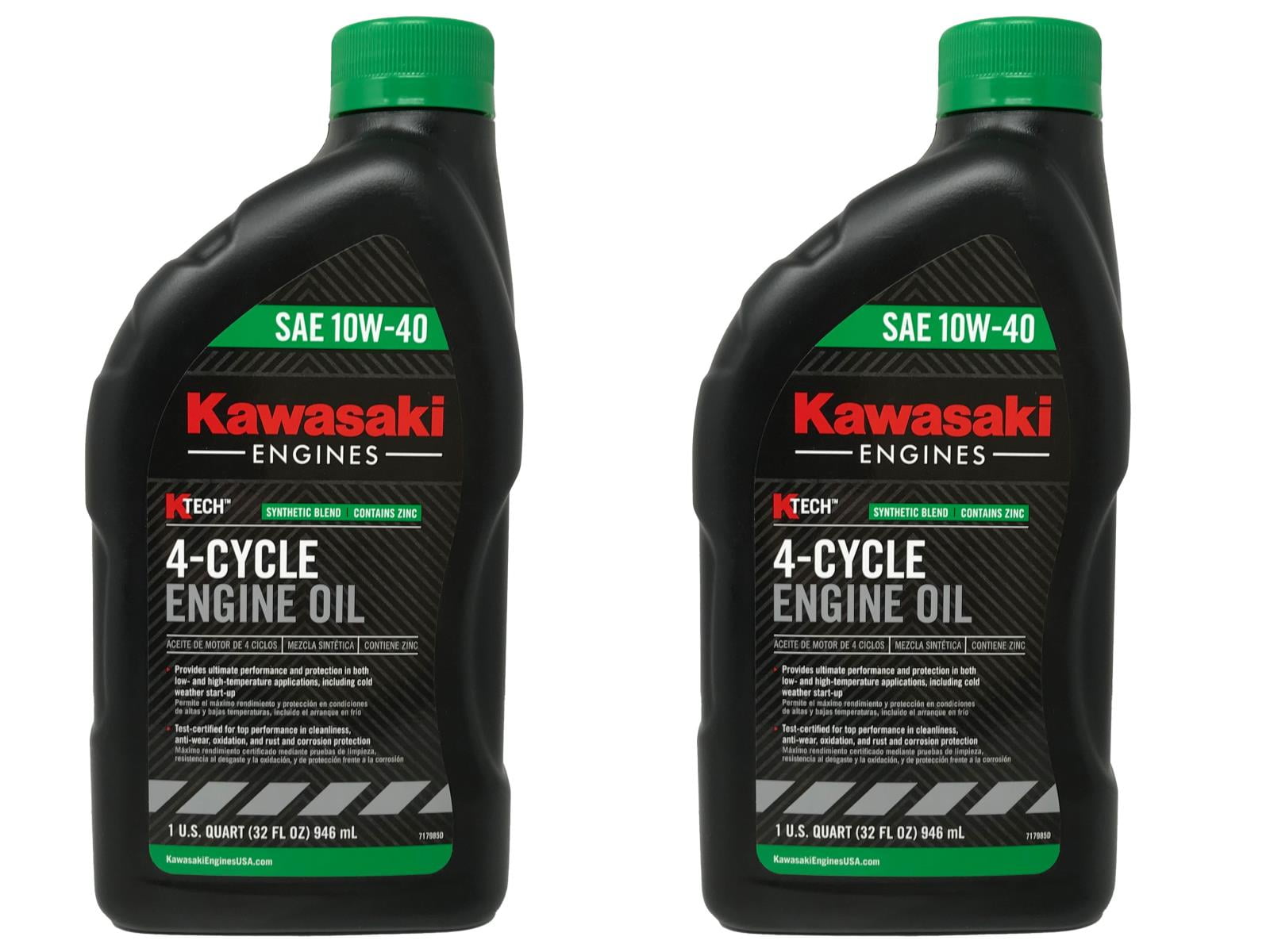 Kawasaki SAE 10W40 4-Cycle Engine Motor Oil (64 fl oz, 2 Pack) r8s2t