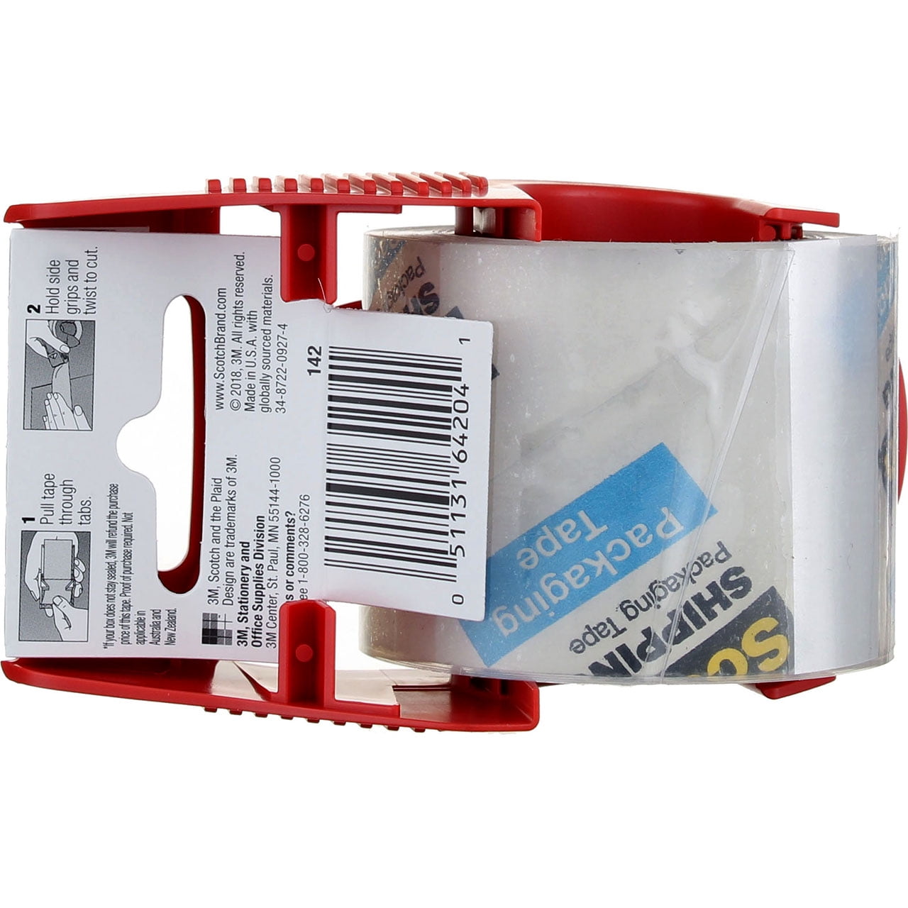 Scotch Heavy Duty Shipping Packaging Tape (Clear, 1.88 in x 22.2 yds, 3 Pack) 1zrp9