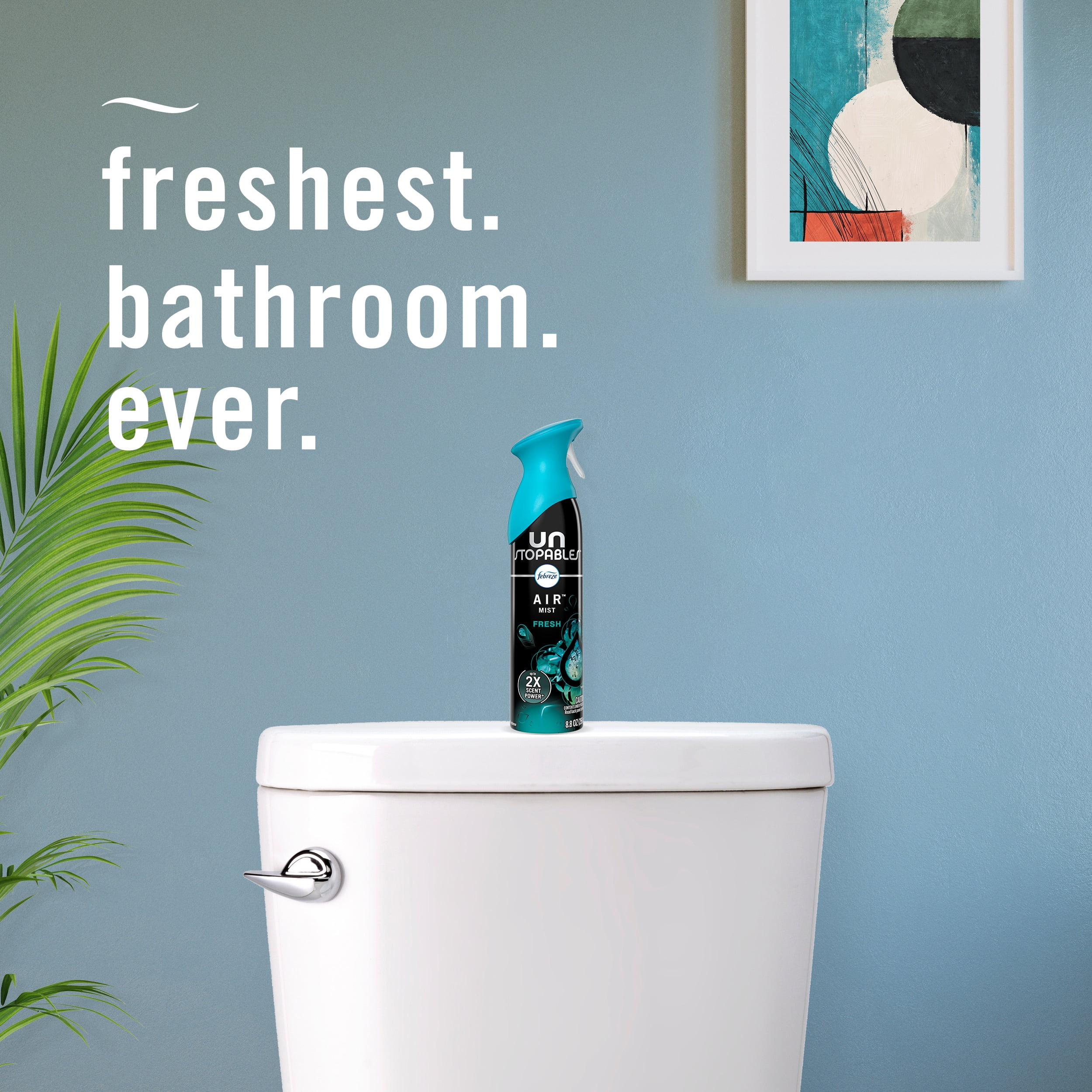 Febreze Unstopables Air Freshener Spray, Odor-Fighting Room Spray, Fresh (8.8 oz) 85yhr