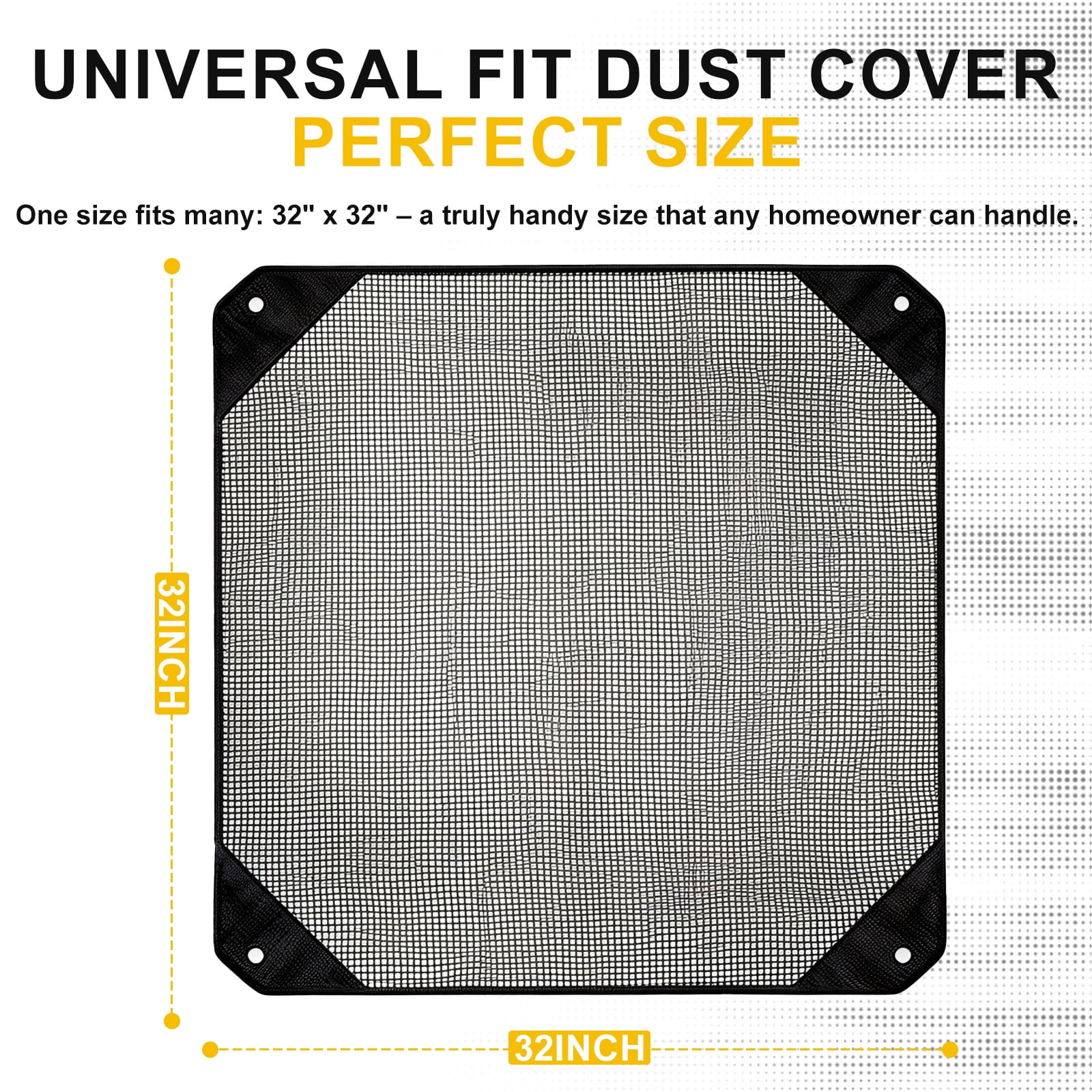 JARENGO Central Air Conditioner Cover for Outside Units, Weather-Resistant Mesh Defender (Grey, 32 x 32 in) qpupg