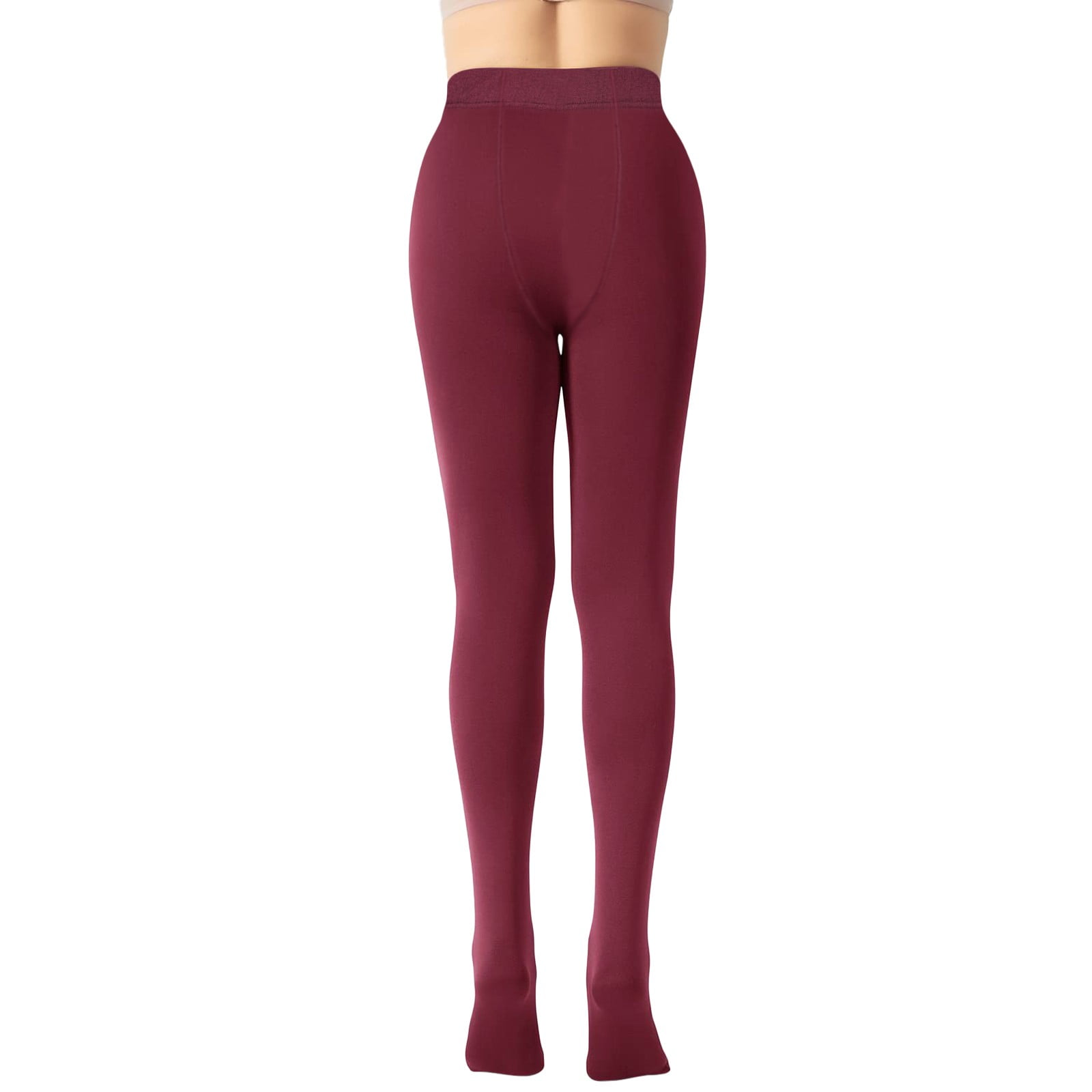 TYGHBN Women's Thermal Lined Leggings Winter Warm Stretchy Velvet Tights (Black, Large) f31qh