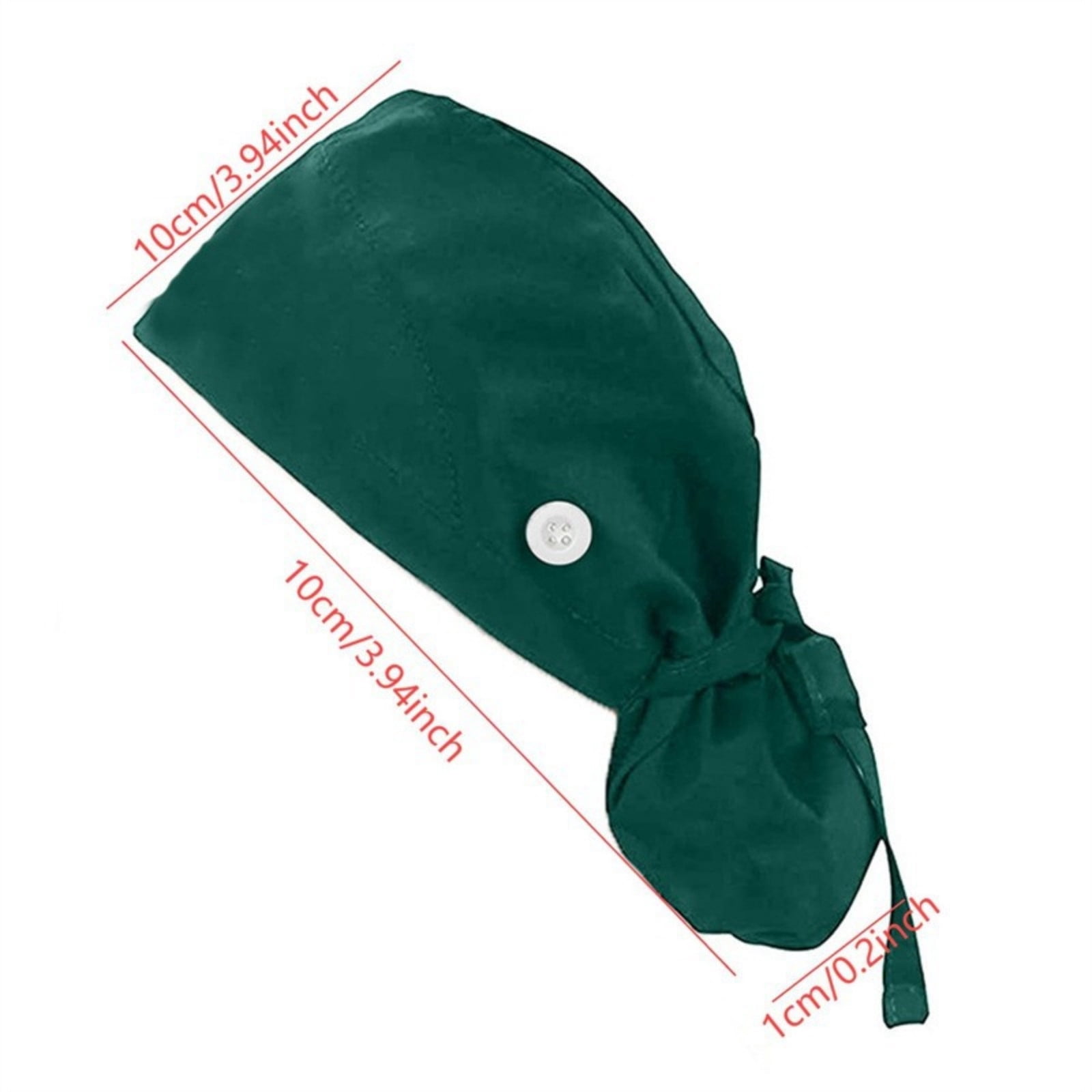 CheerKidz Women Long Hair Scrub Cap with Side Buttons and Back Pouch (Black, One Size) 56e9u