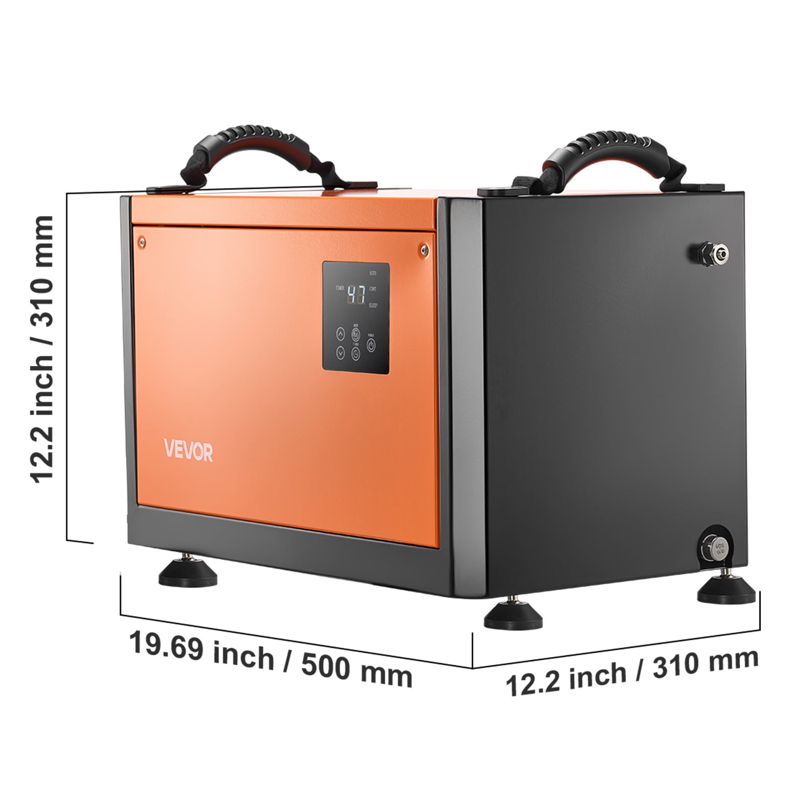 VEVOR 70 Pints Commercial Dehumidifier with Pump, Heavy-Duty Industrial Dehumidifier for Basement and Crawl Space (Black, 70 Pints) 8rmi2