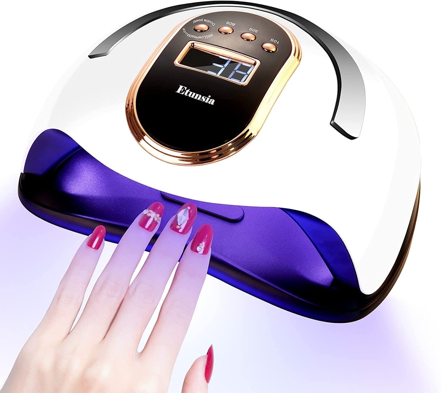COWIN UV LED Nail Lamp for Gel Polish Curing, Professional 168W Smart Sensor Dryer (White, 9.13 x 8.15 x 4.25 in) lfwxj