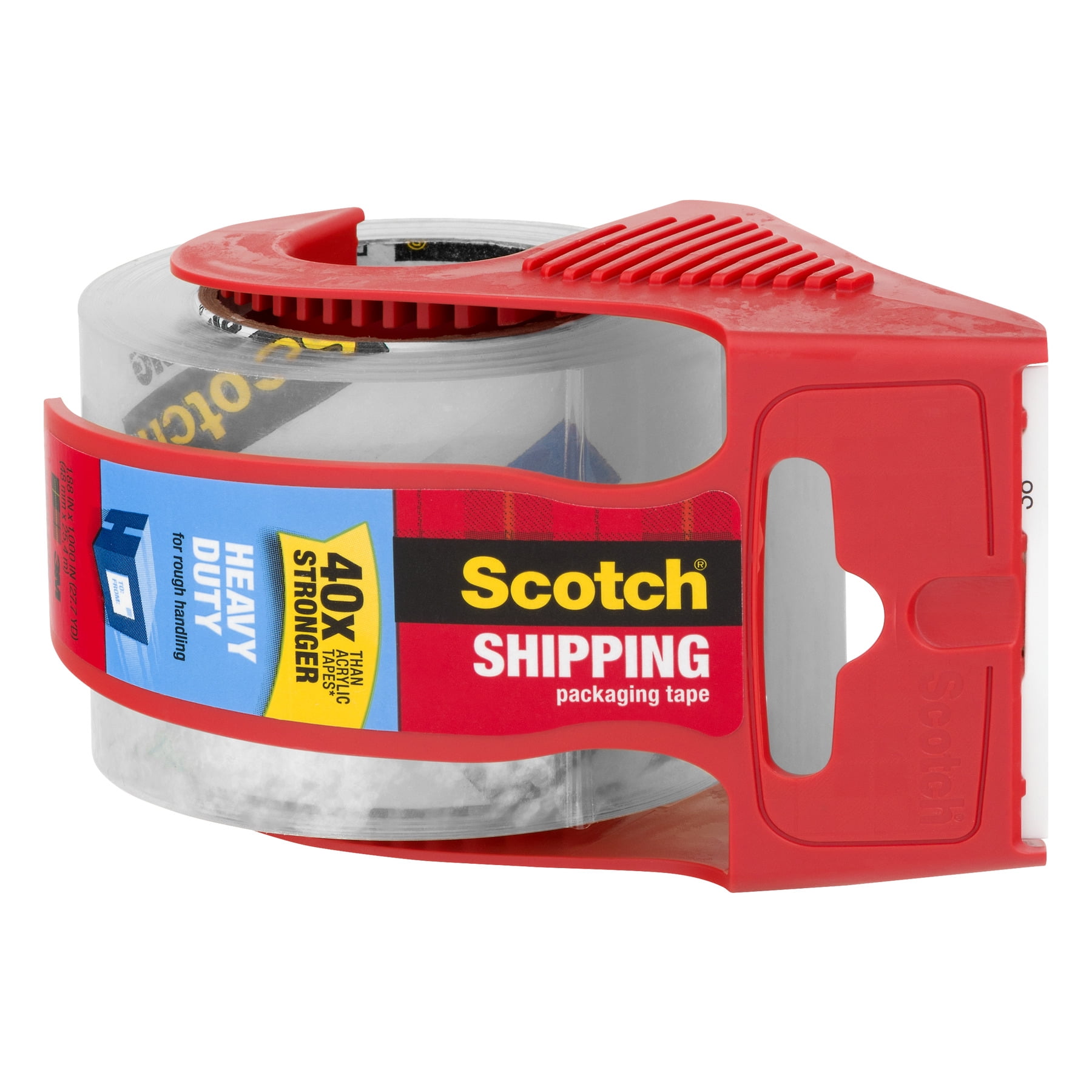 Scotch Heavy Duty Shipping Packaging Tape with Dispenser (Clear, 1.88 in. x 1000 in.) owqj7