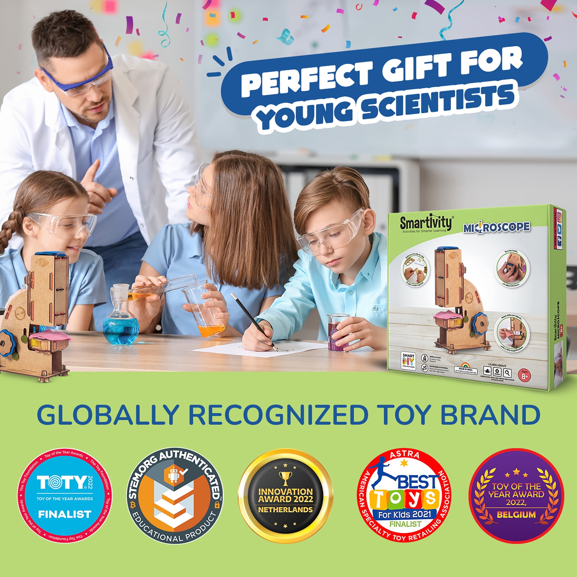 Smartivity Microscope DIY STEAM Educational Science Kit (100x Zoom) cshq2