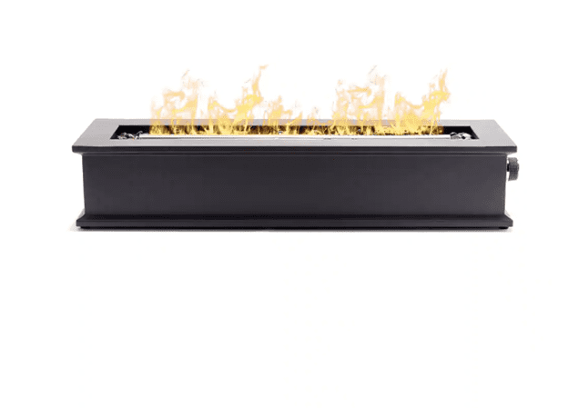 Ukiah Loom X Outdoor Rectangular LP Gas Tabletop Fire Pit (Black, 28 in. W x 5.75 in. H) tf6kn