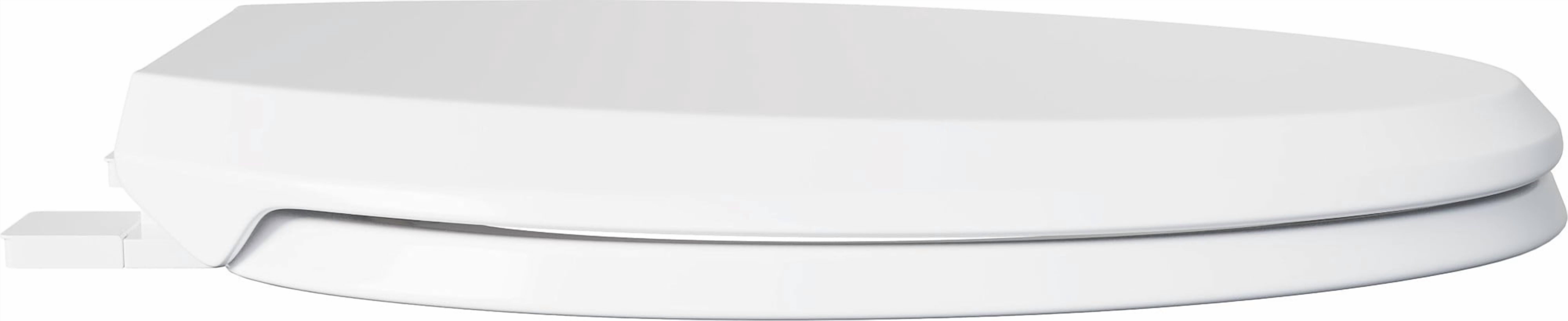 PROFLO Elongated Toilet Seat with Slow Close Hinge and Anti-Slip Pads (White, 18.5 in x 14 in) upyry