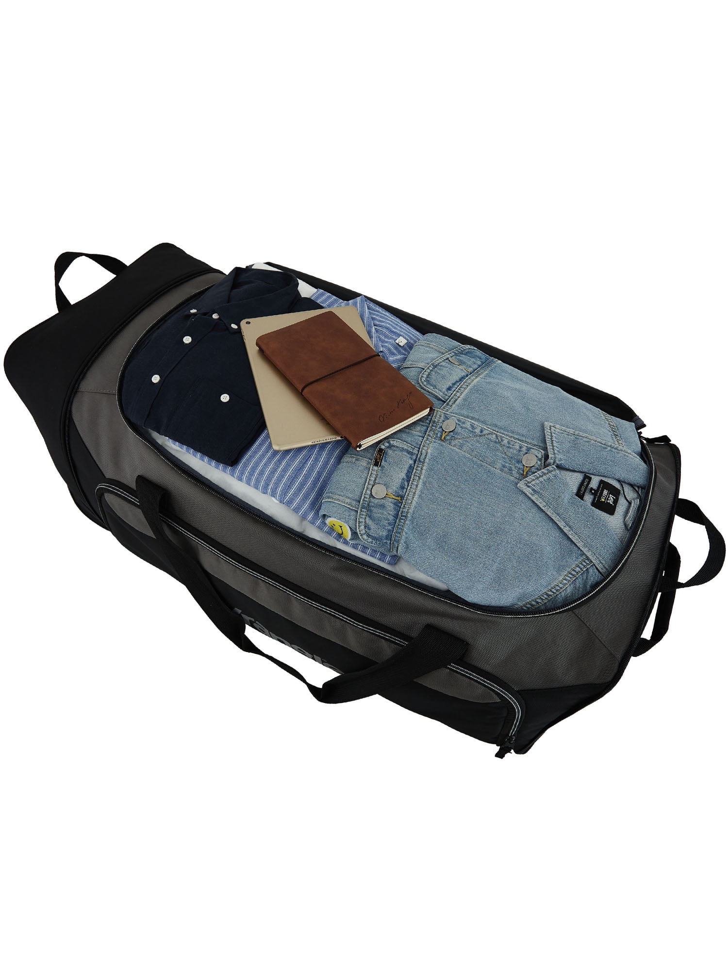 Wrangler Jumbo Collapsible 3-Wheel Rolling Locker Duffel (Black, 36 in) v1d3u - Image 5