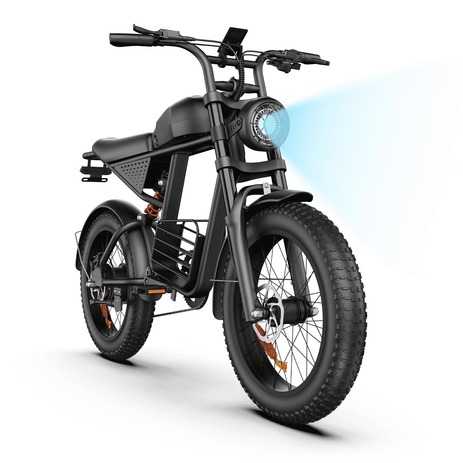 Nexaglide Electric Bike for Adults, 1500W Off-Road E-Bike, 34MPH Fat Tire Mountain Bike, 48V 20Ah Battery (Black, 20 in) zvjky