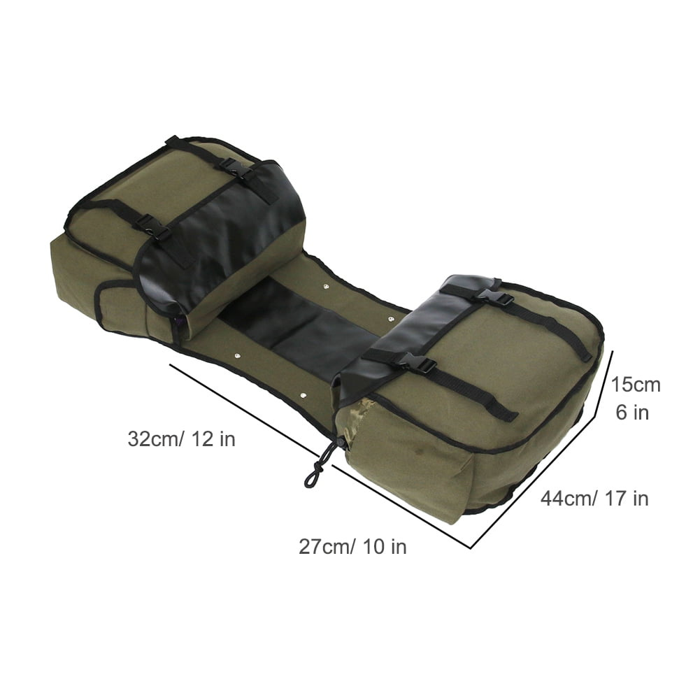 Generic Motorcycle Side Saddle Bag Canvas and Leather Pannier Luggage Storage Set (26L) th0h1