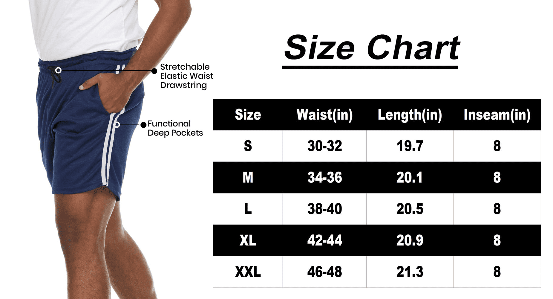 ASUDESIRE Men's Athletic Shorts with Pockets Quick Dry Workout Gym Basketball Shorts (Black, 5 Pack, 8 in Inseam) 375ng
